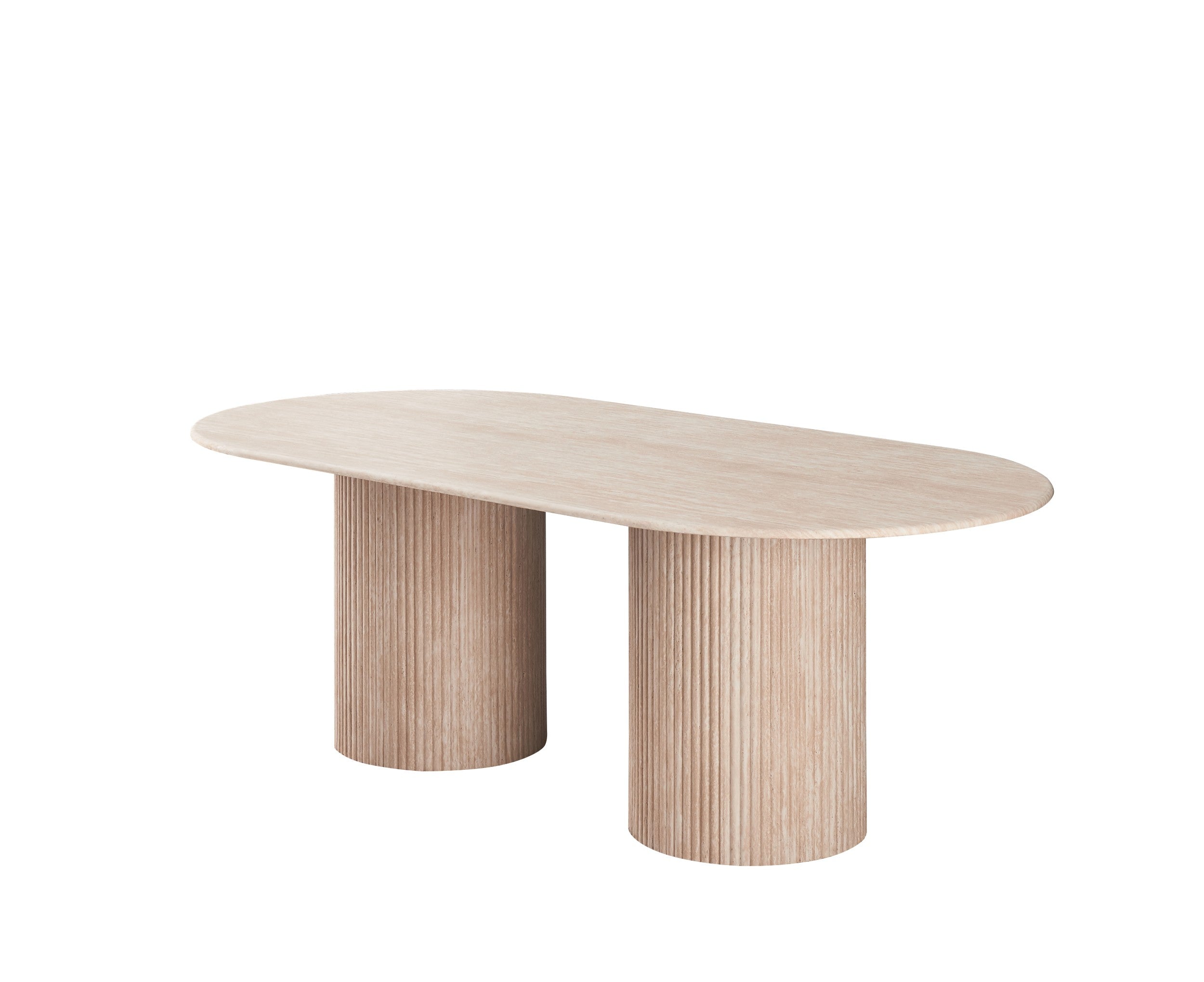 Vesper Rectangular Dining Table Travertine