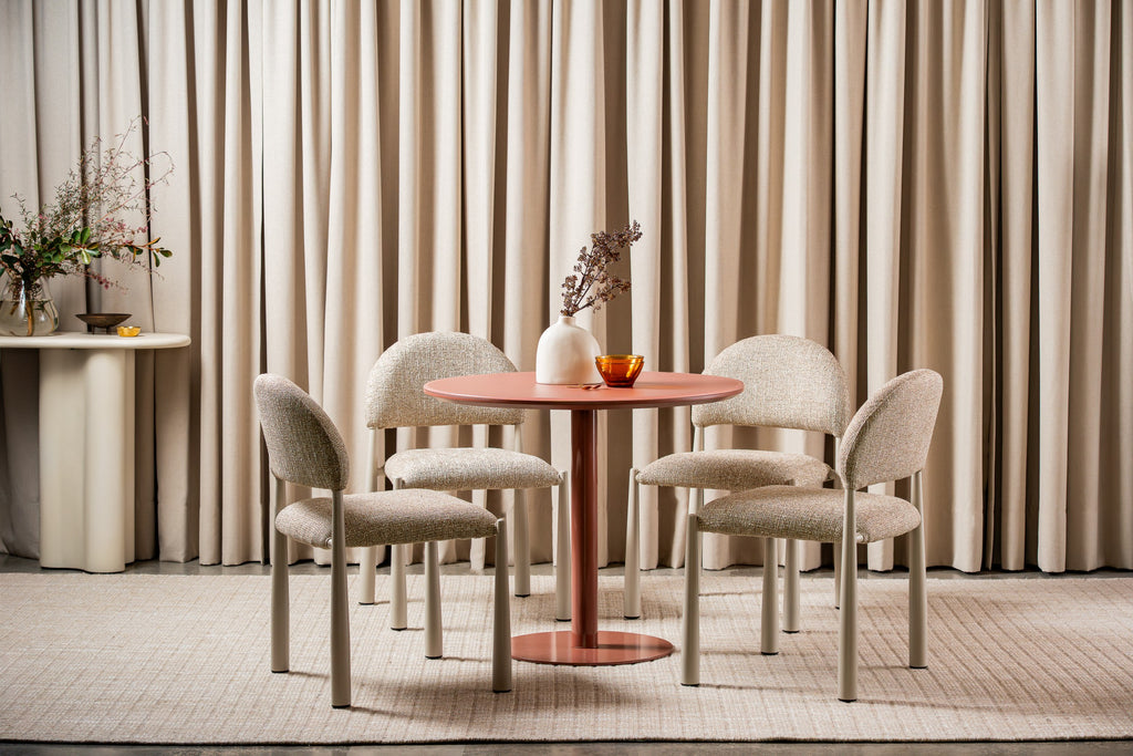 Posvella Dining Table Matte Dusty Rose