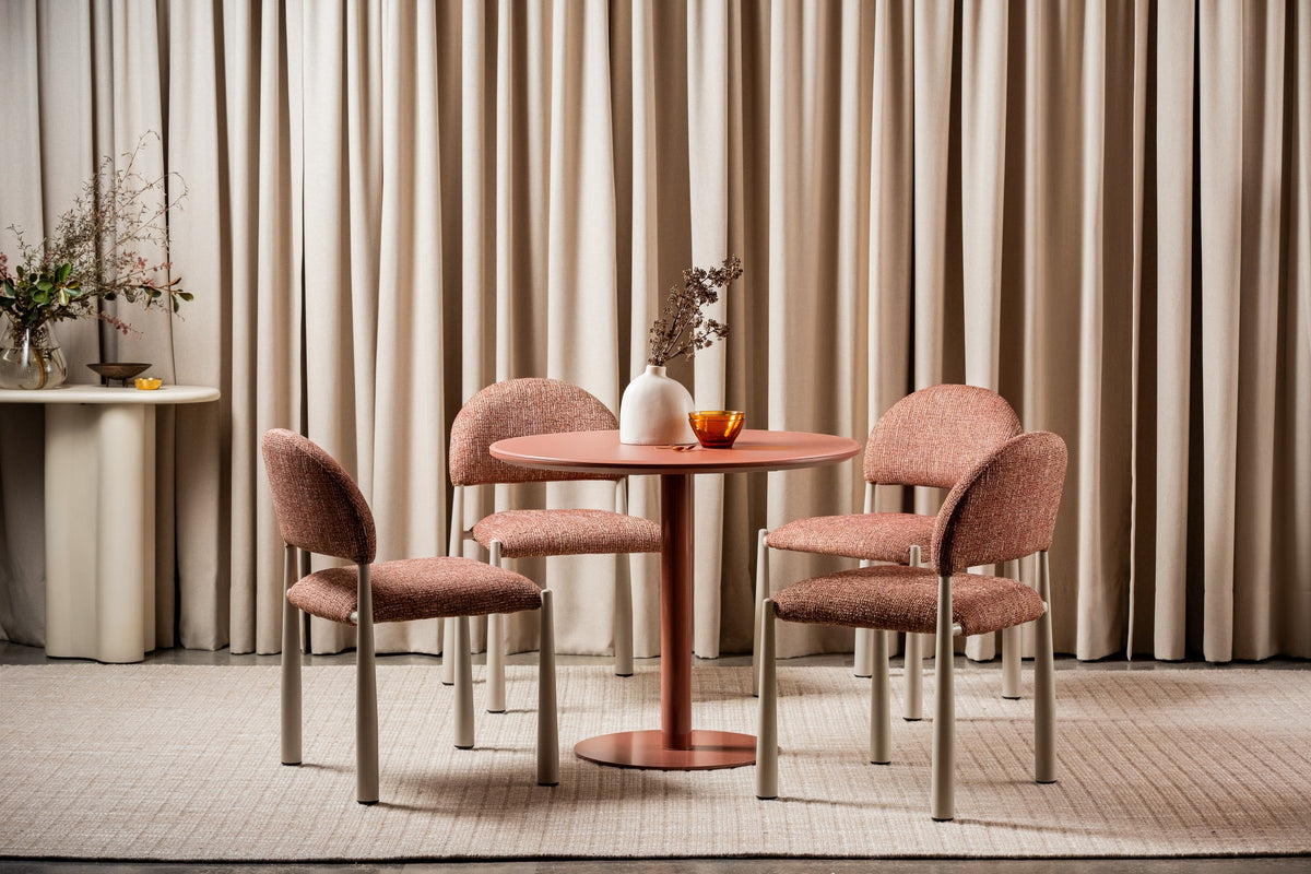 Posvella Dining Table Matte Dusty Rose