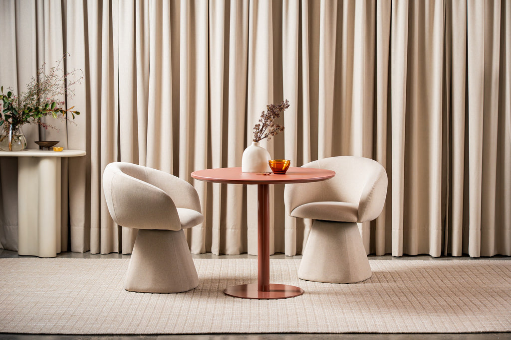 Posvella Dining Table Matte Dusty Rose