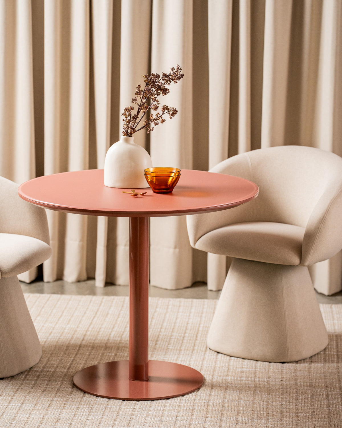 Posvella Dining Table Matte Dusty Rose