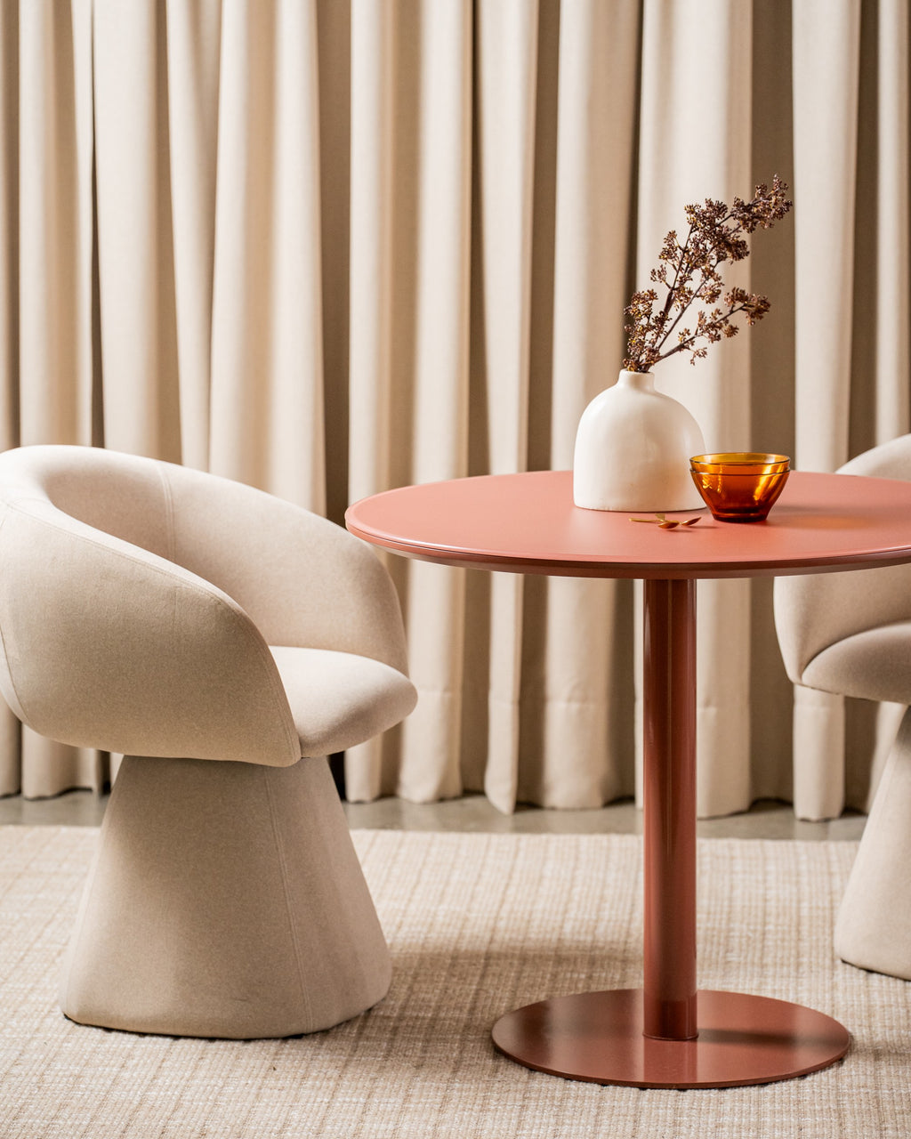 Posvella Dining Table Matte Dusty Rose