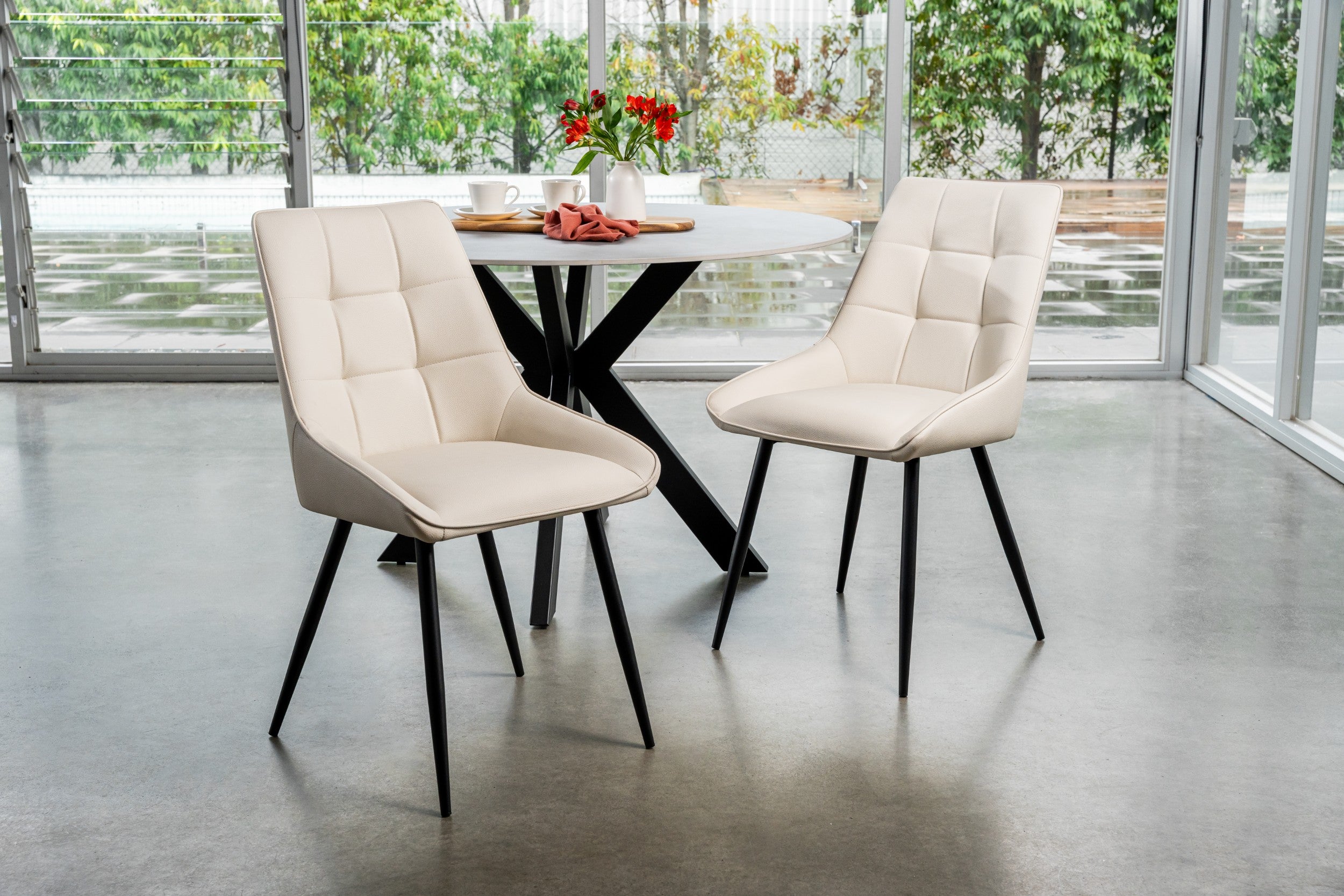 Raven Dining Chair Ivory (Set of 2)