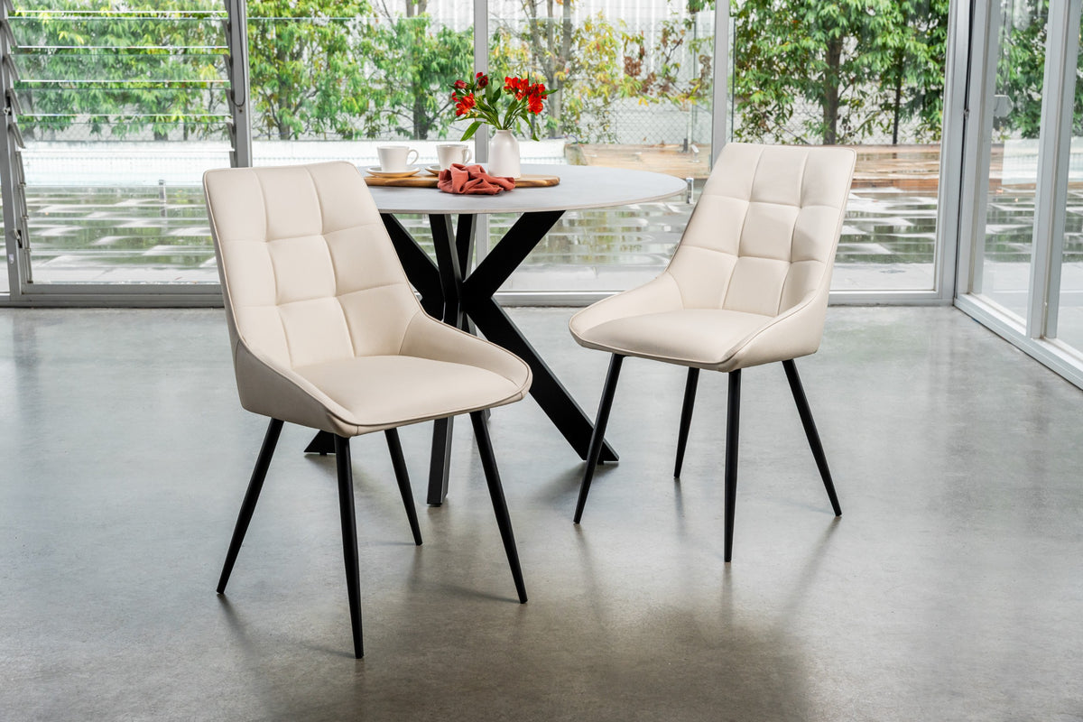 Ruvello Dining Chair Ivory (Set of 2)