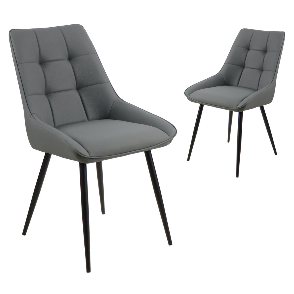 Ruvello Dining Chair Charcoal (Set of 2)