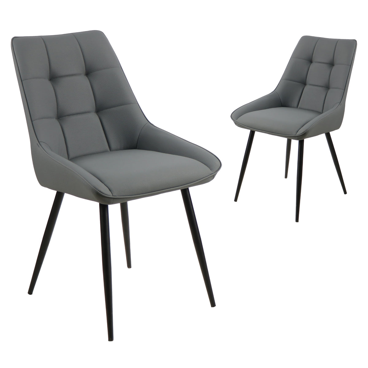 Ruvello Dining Chair Charcoal (Set of 2)