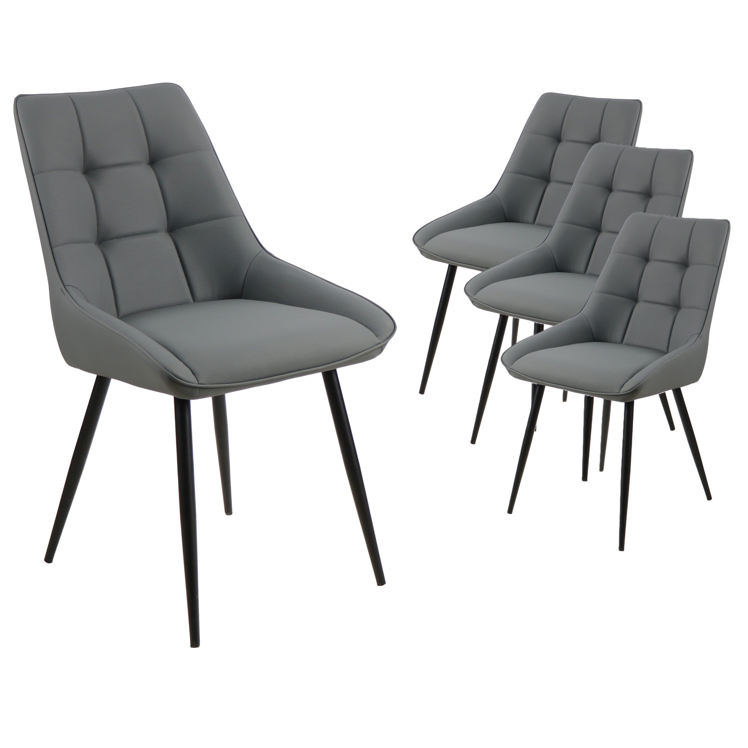 Raven Dining Chair Charcoal (Set of 4)