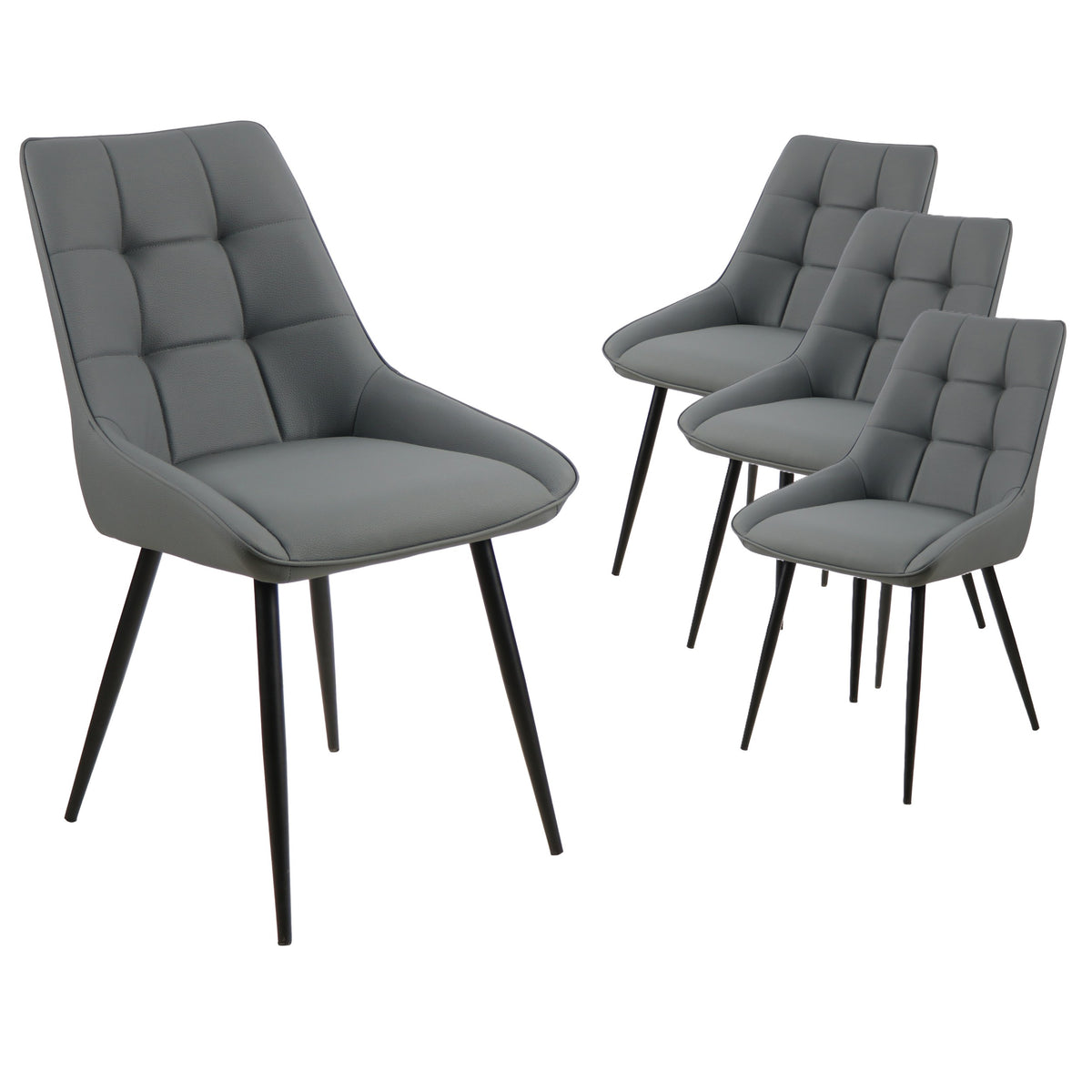 Ruvello Dining Chair Charcoal (Set of 2)