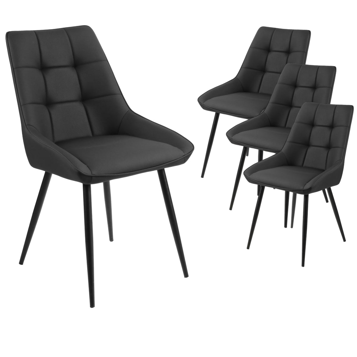 Ruvello Dining Chair Black (Set of 4)