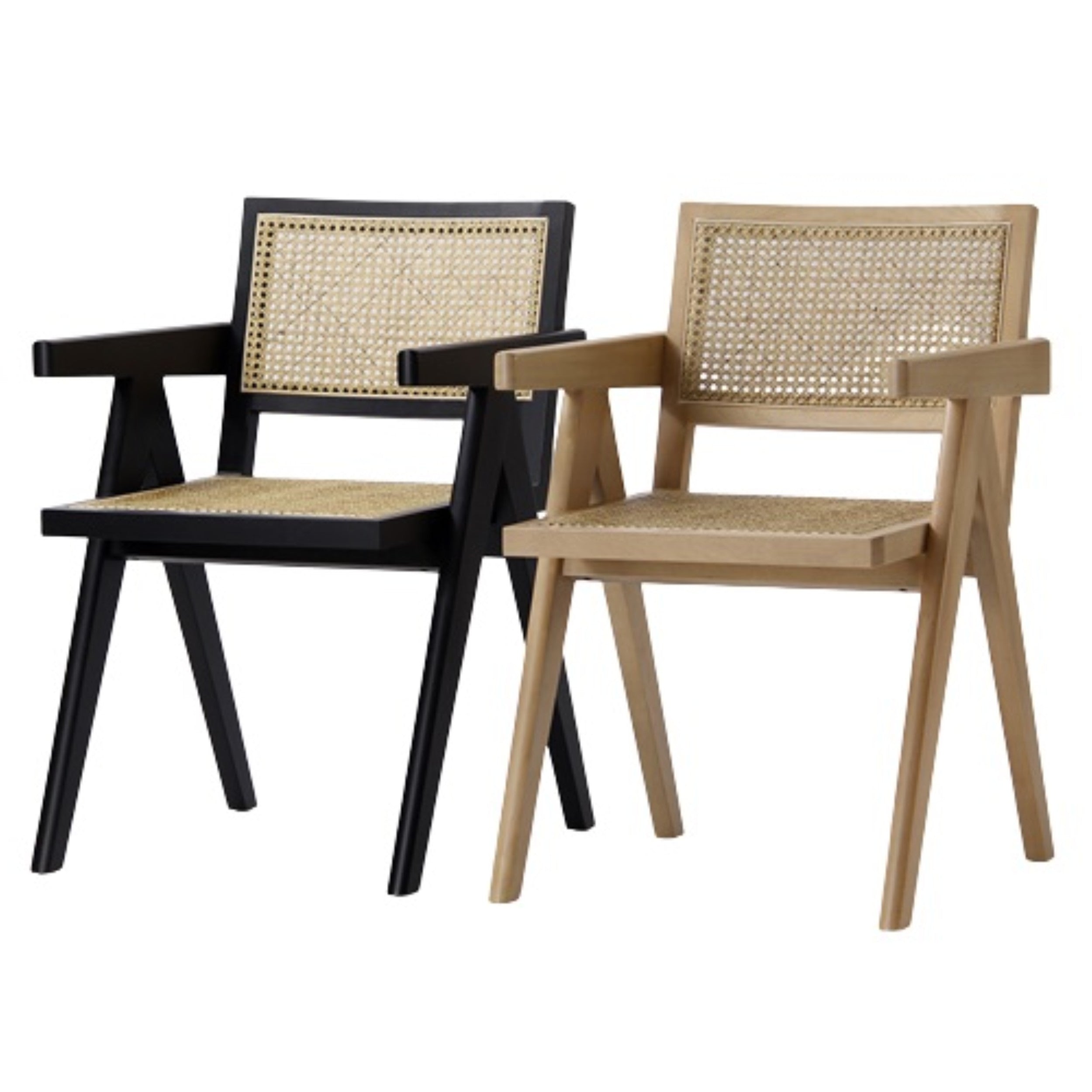 Wicker Rattan Occasional Chairs Natural (Set of 2)