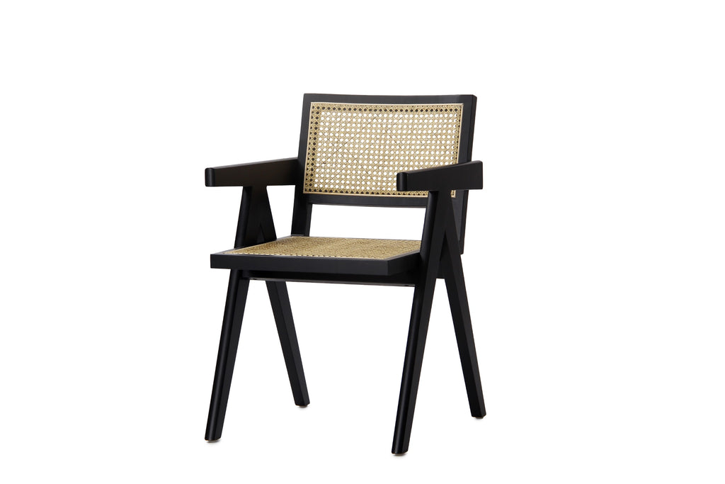 Wicker Rattan Occasional Chairs Black (Set of 2)