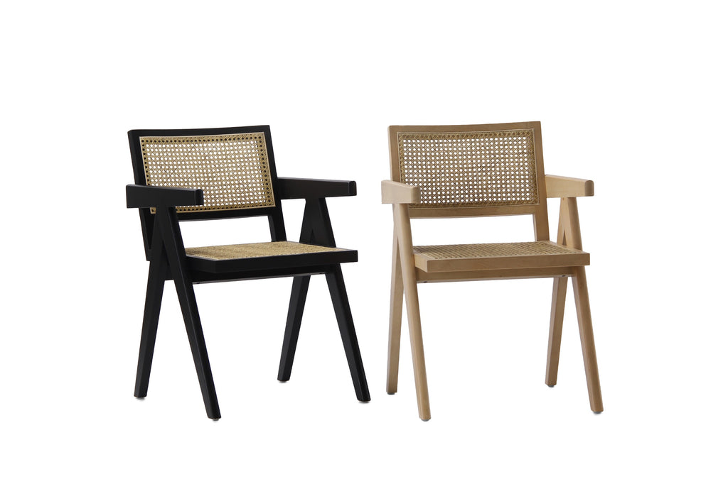Wicker Rattan Occasional Chairs Black (Set of 2)