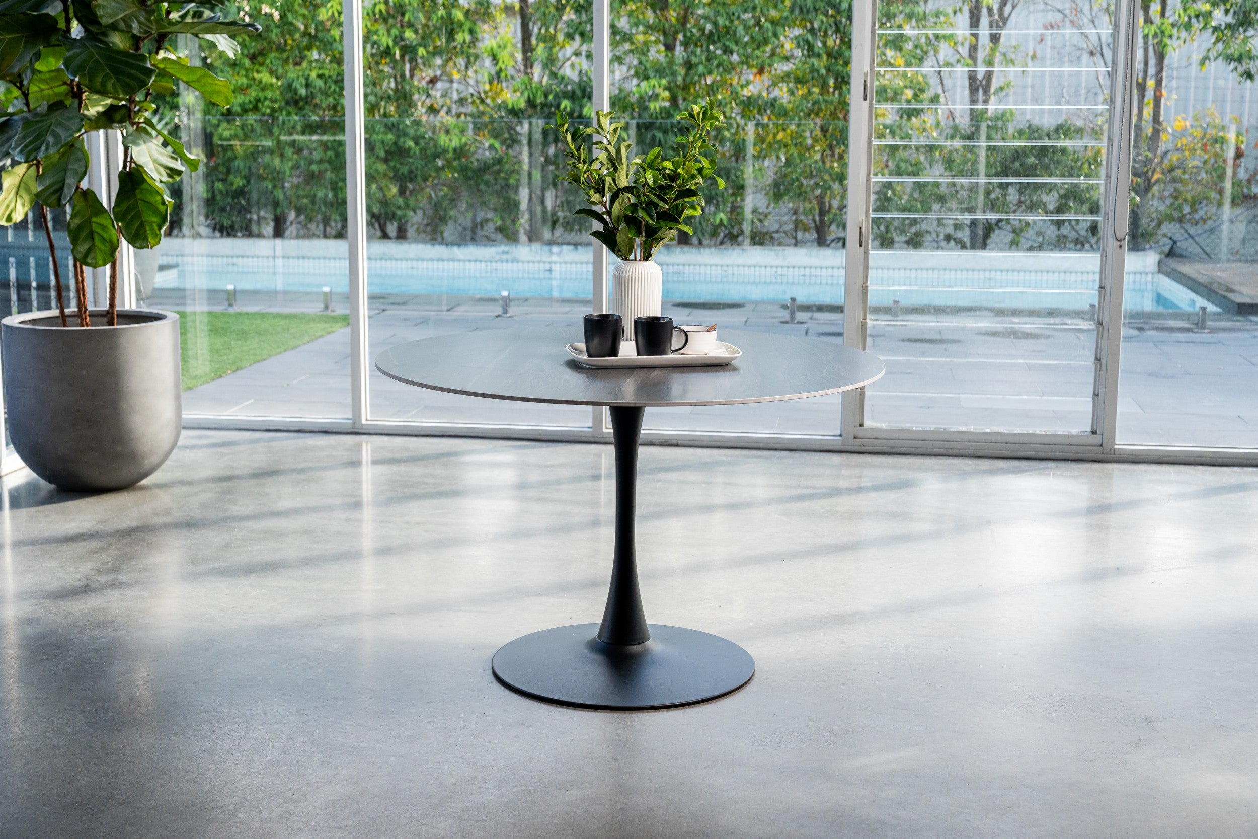 Boreal Large Dining Table Black Sand