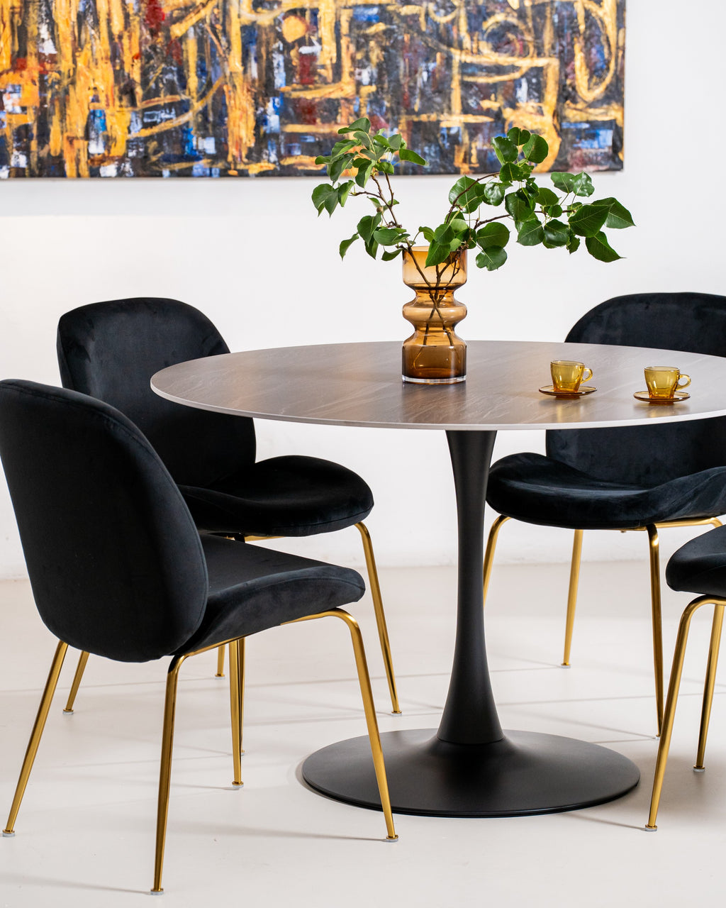 Boreal Large Dining Table Black Sand