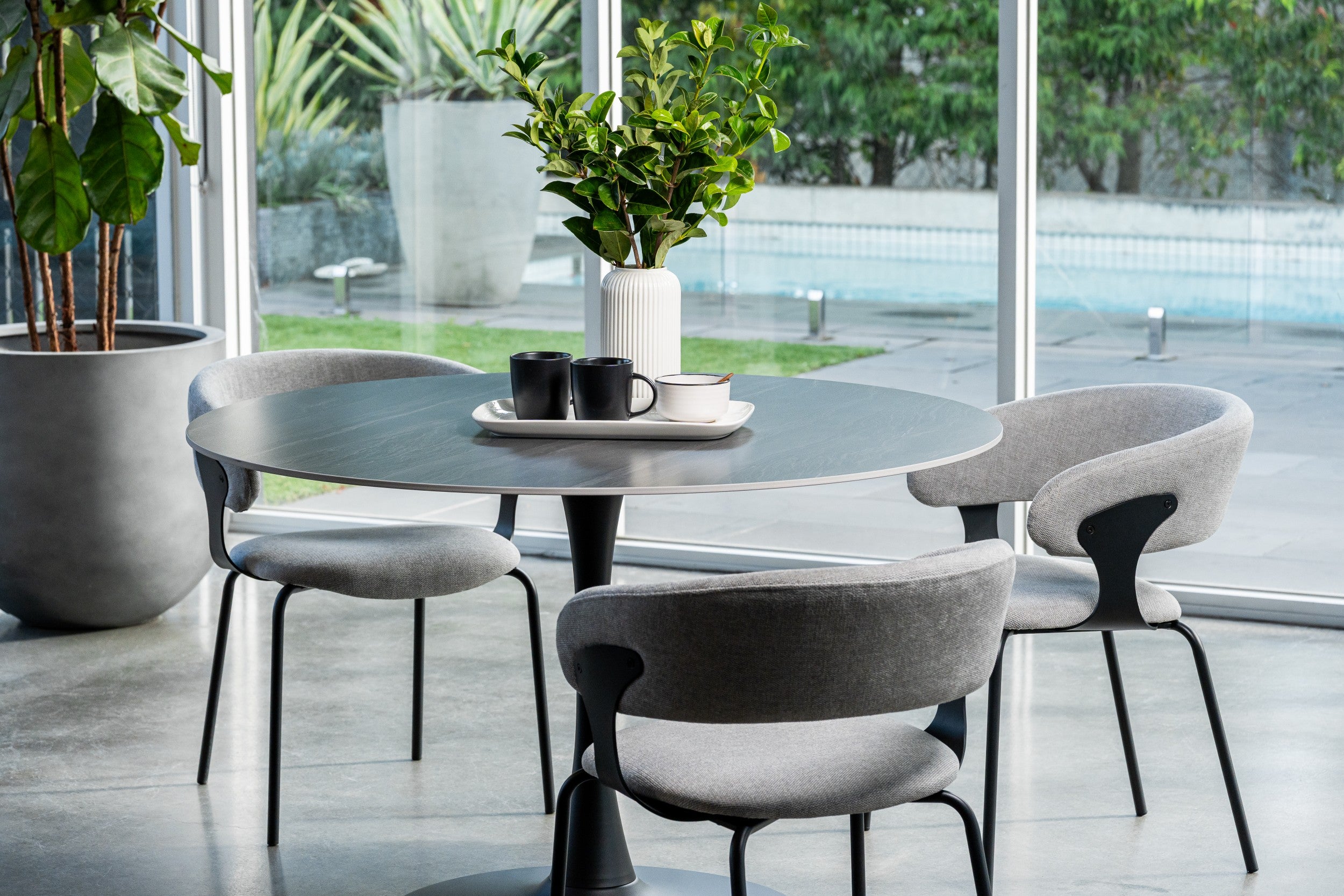 Boreal Large Dining Table Black Sand