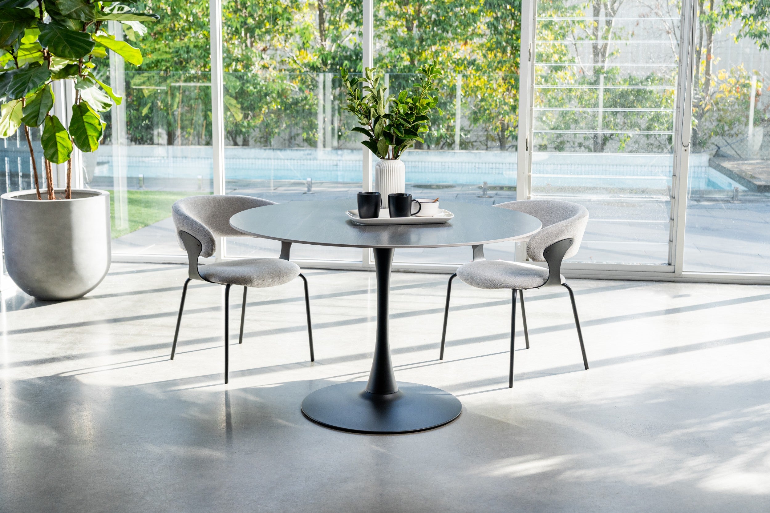 Boreal Large Dining Table Black Sand