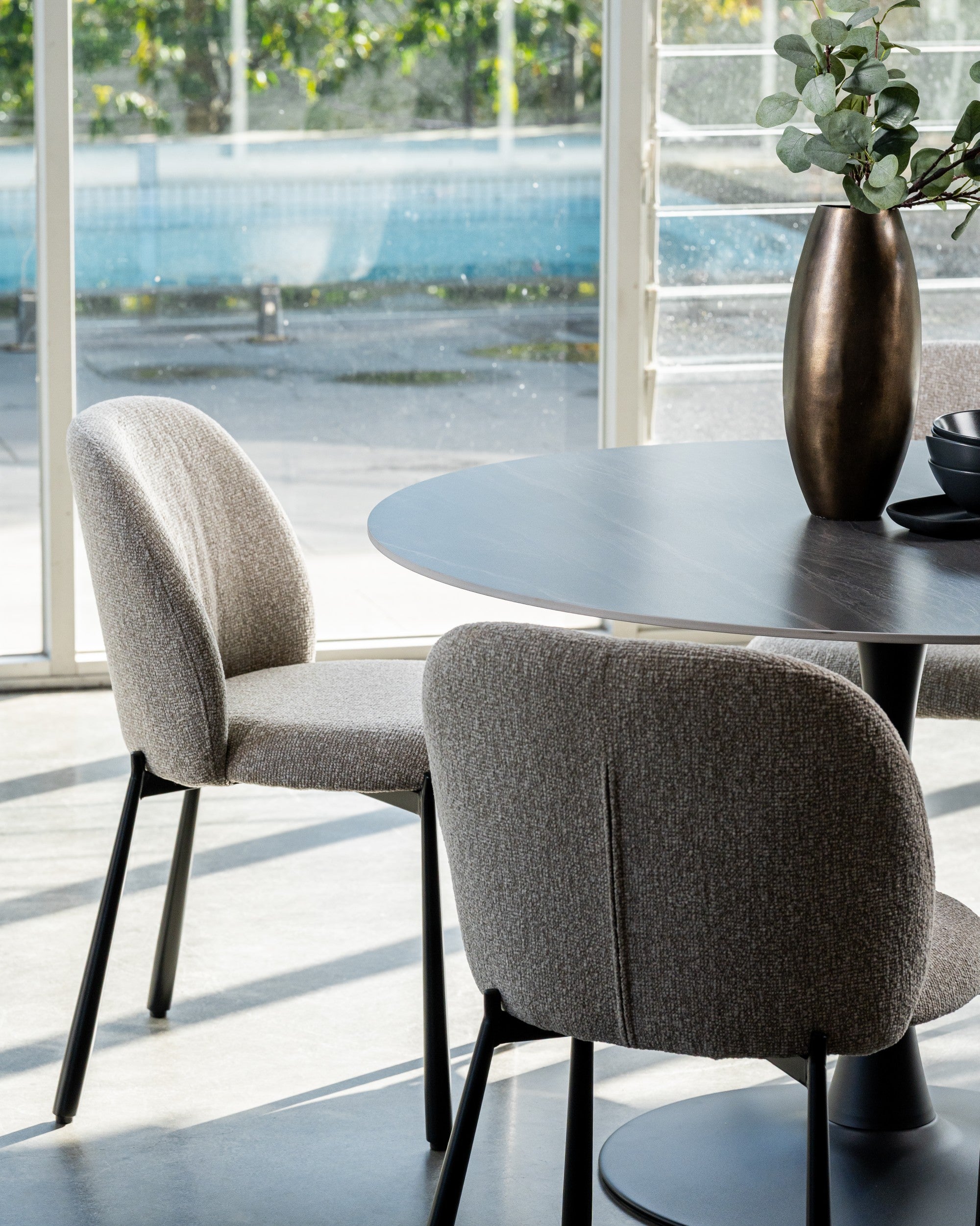 Boreal Large Dining Table Black Sand