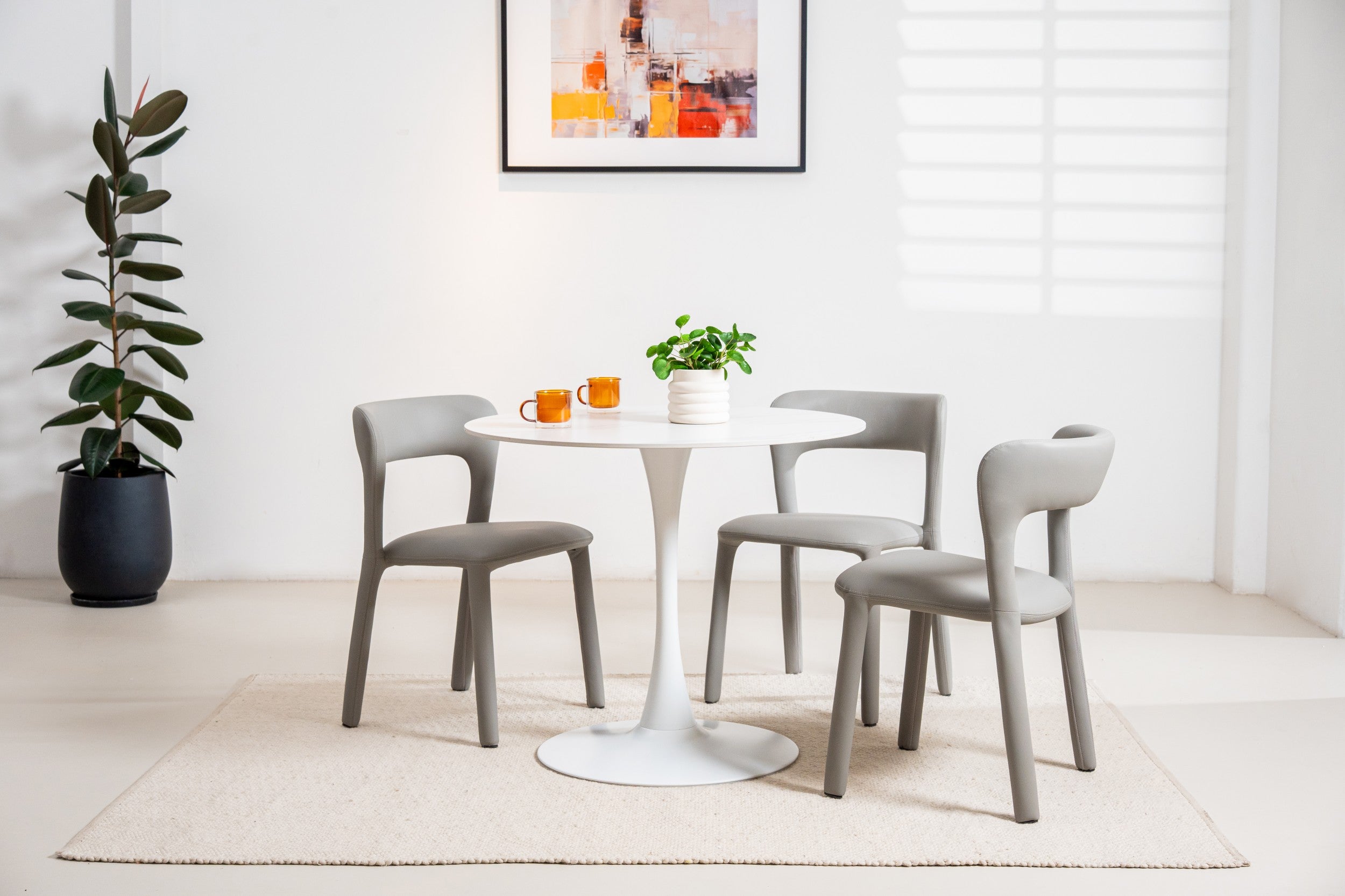 Boreal Medium Dining Table Snow White