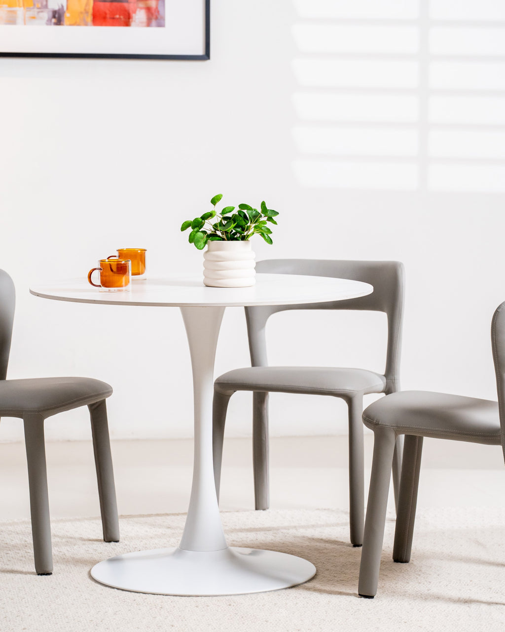 Boreal Medium Dining Table Snow White