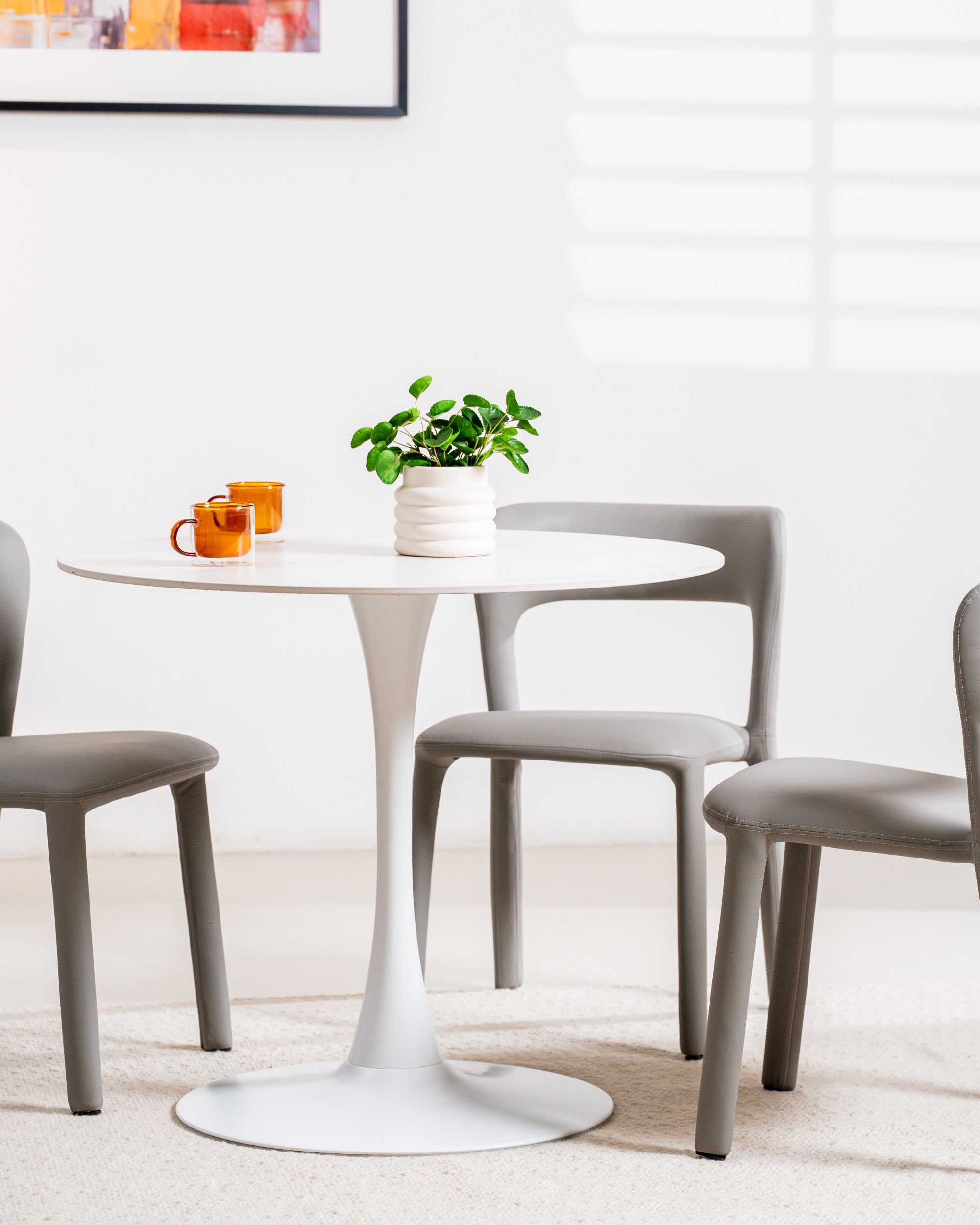 Boreal Medium Dining Table Snow White