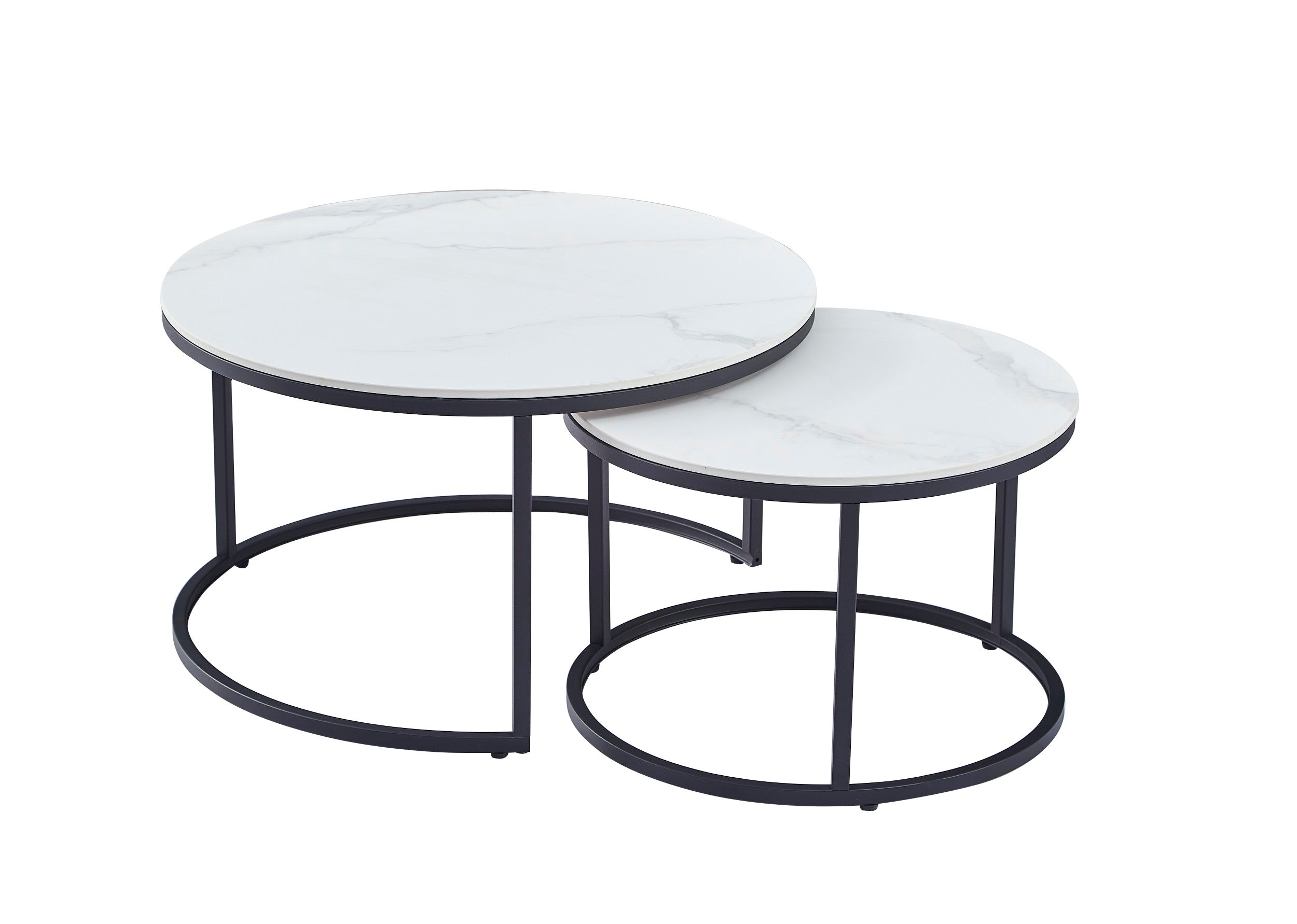 Blanc Coffee Table Set Blanc White Ceramic