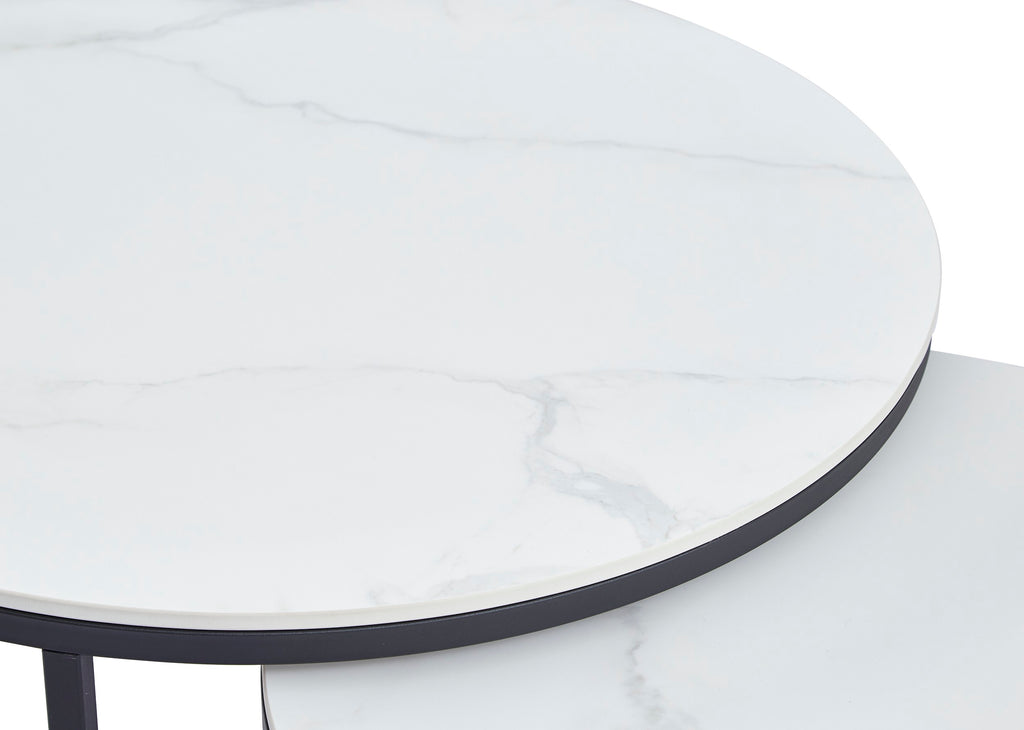 Blanc Coffee Table Set Blanc White Ceramic