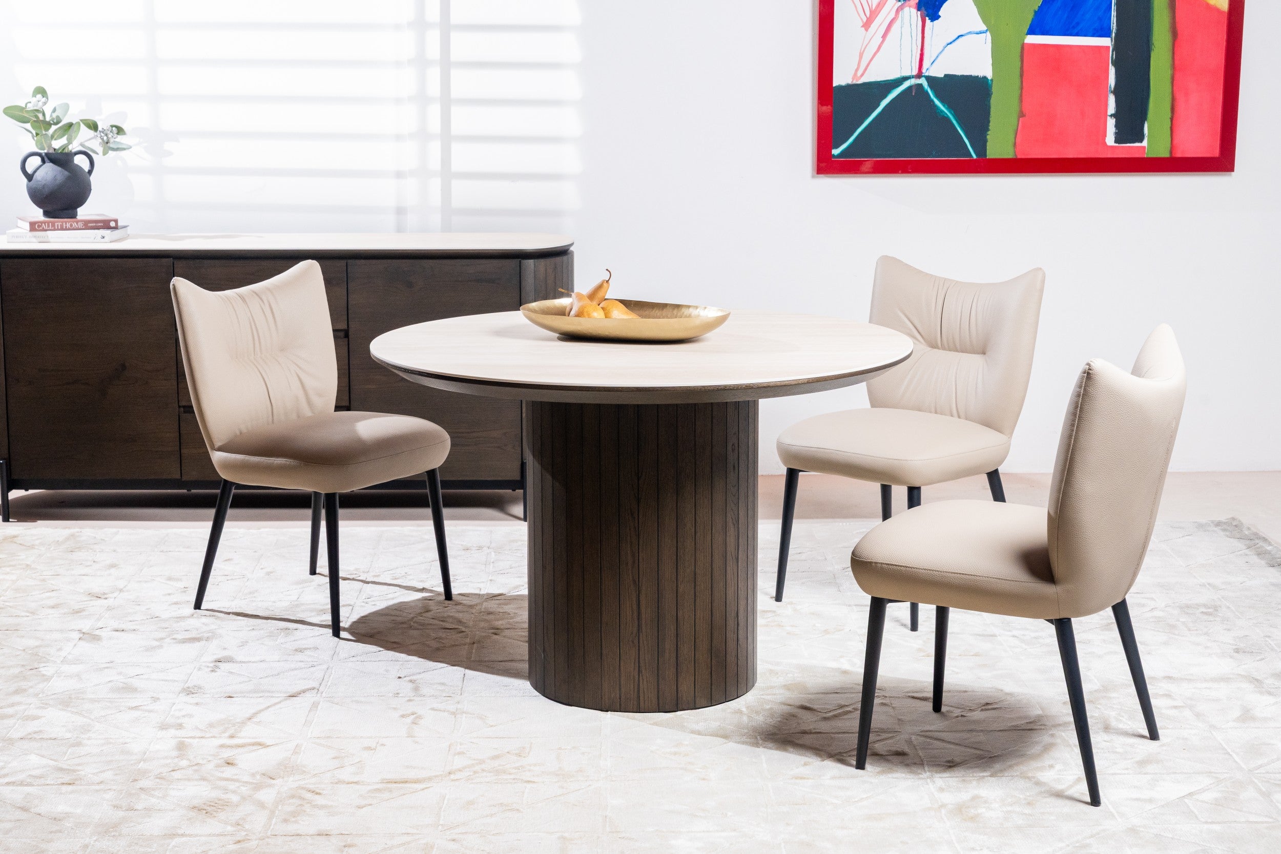 Moderno Dining Chair Beige (Set of 2)