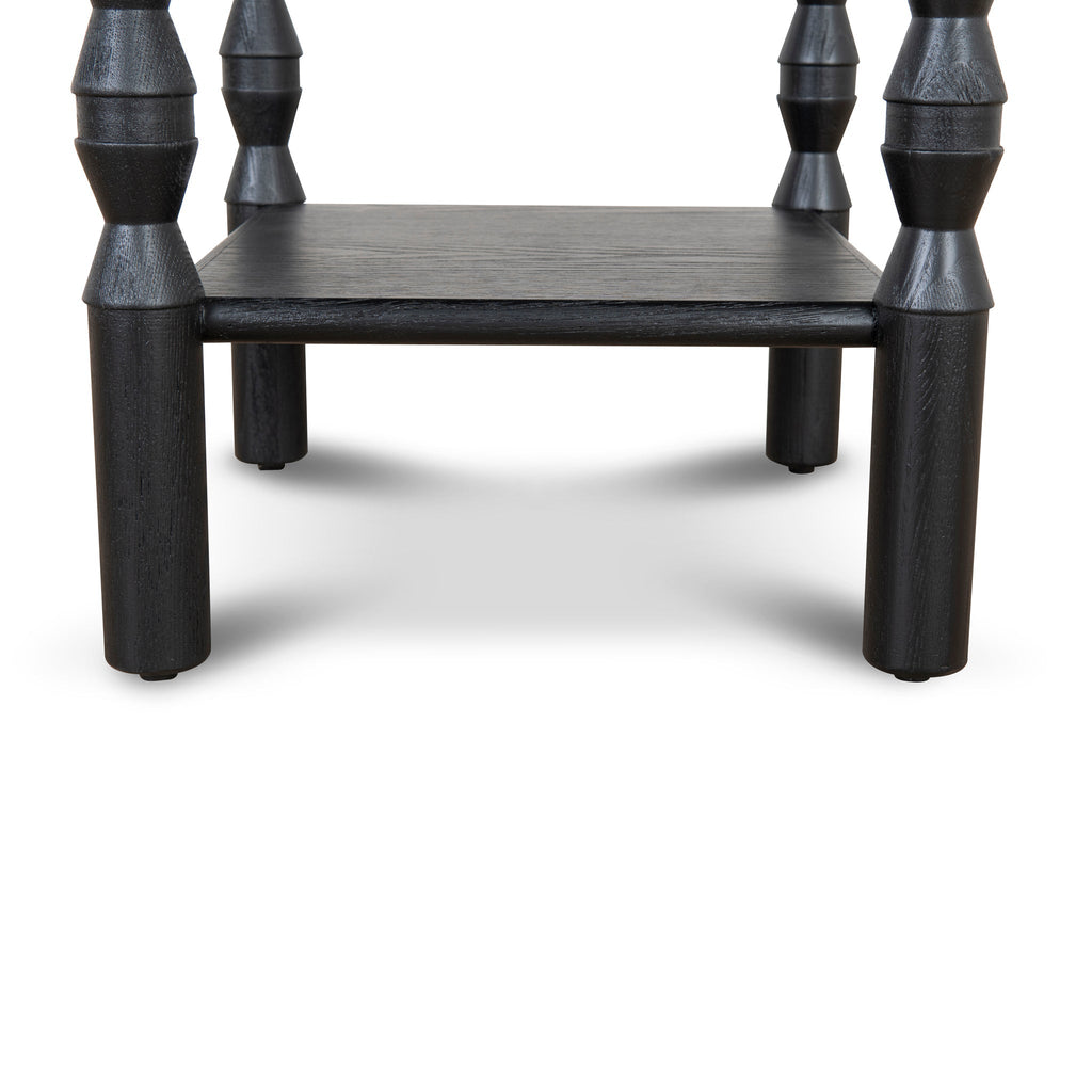 52cm Capri Side Table - Full Black