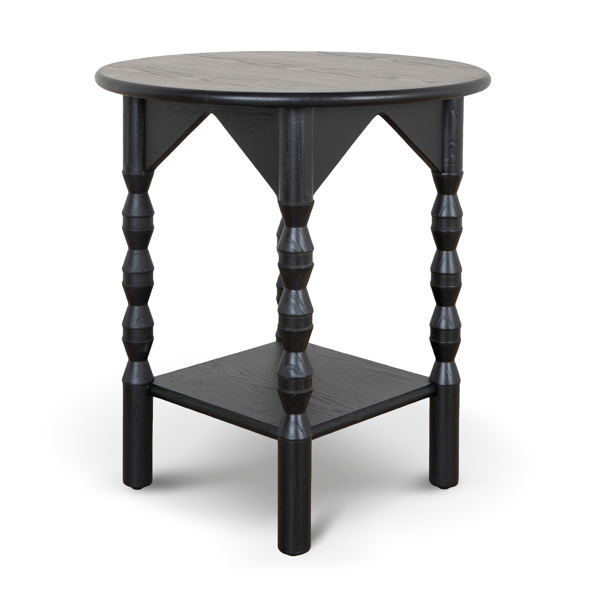 52cm Capri Side Table - Full Black