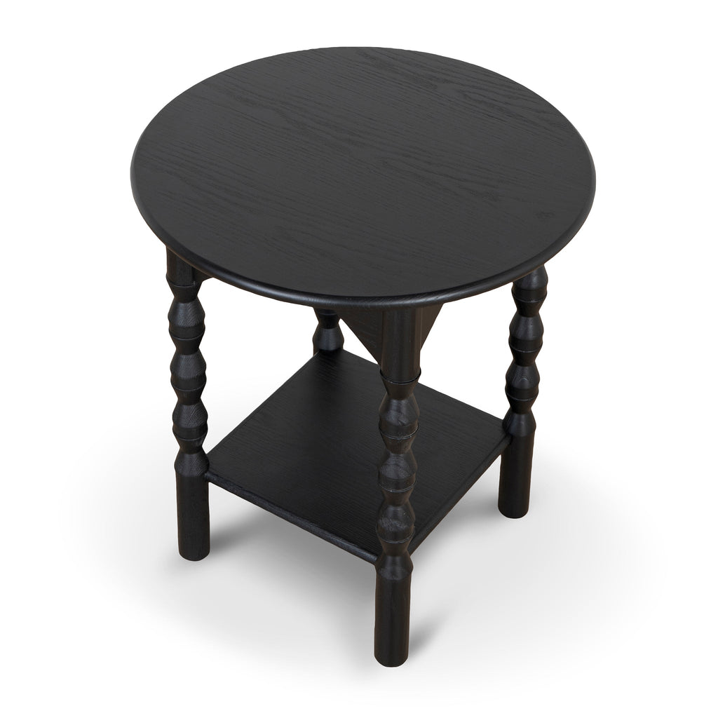 52cm Capri Side Table - Full Black