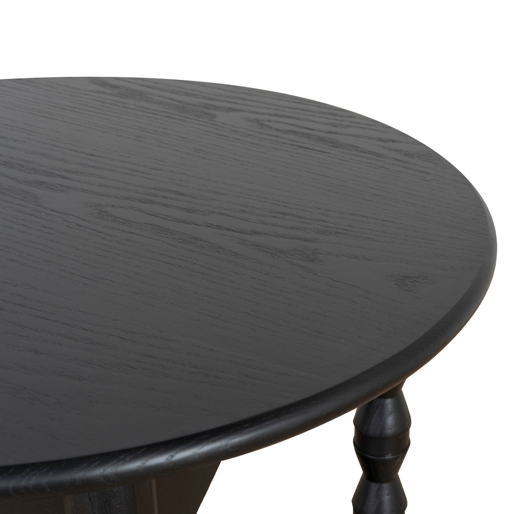 52cm Capri Side Table - Full Black