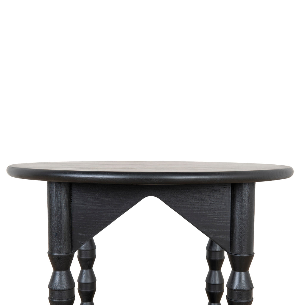 52cm Capri Side Table - Full Black