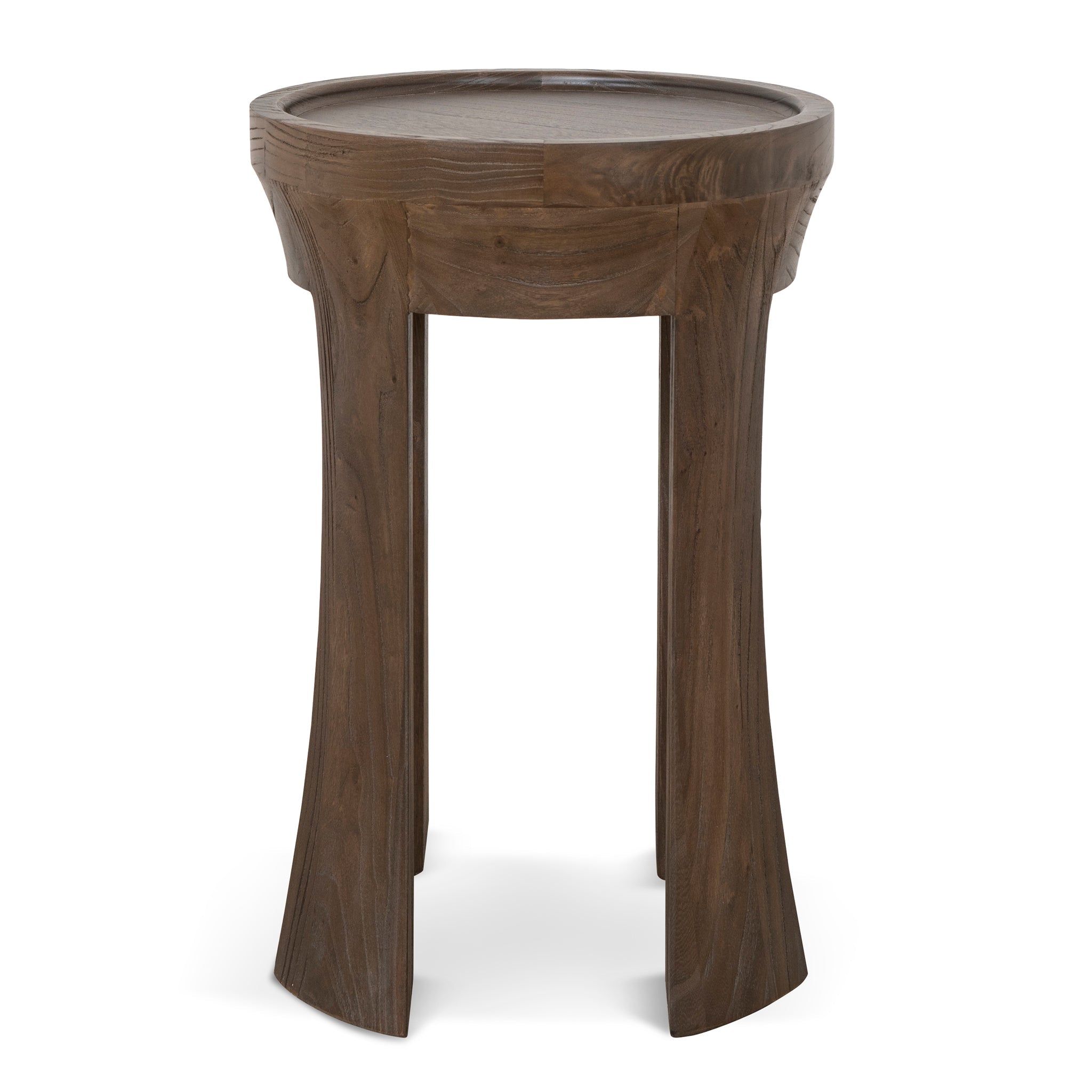 34.5cm Round Capri Side Table - Walnut
