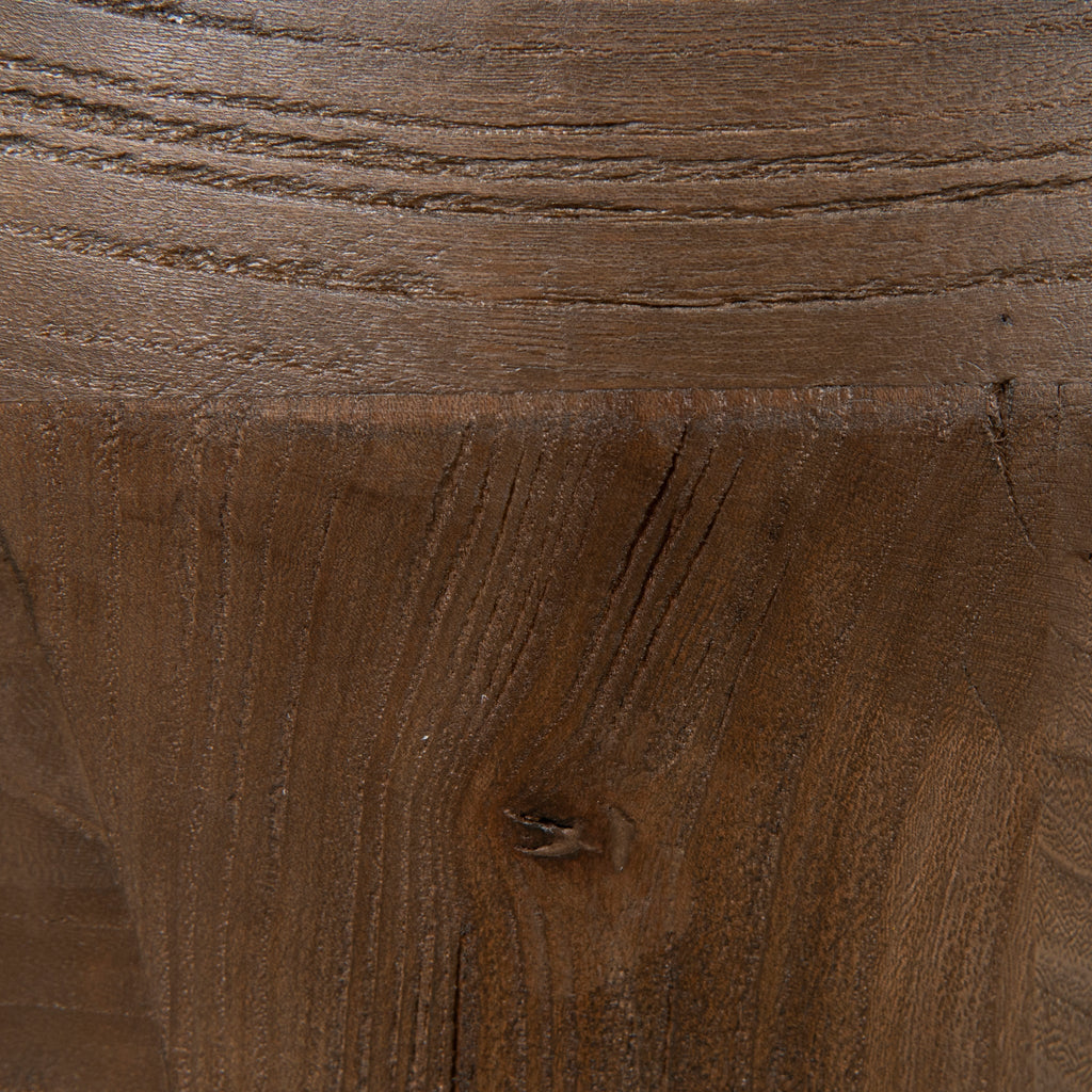 34.5cm Round Capri Side Table - Walnut
