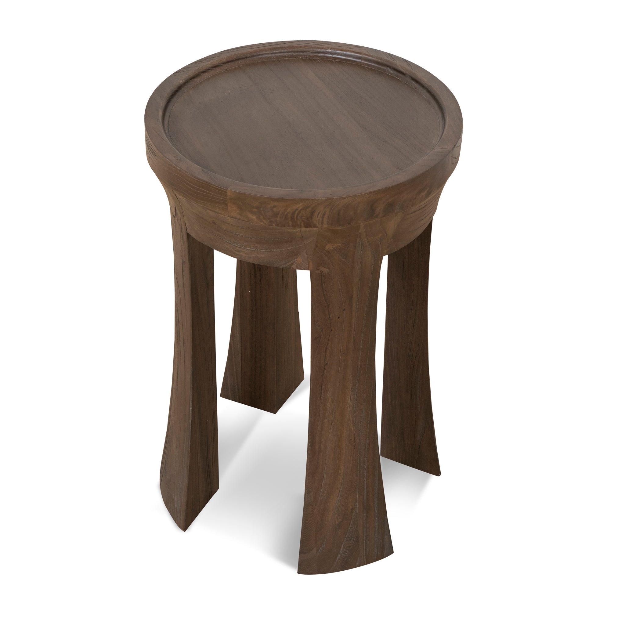 34.5cm Round Capri Side Table - Walnut