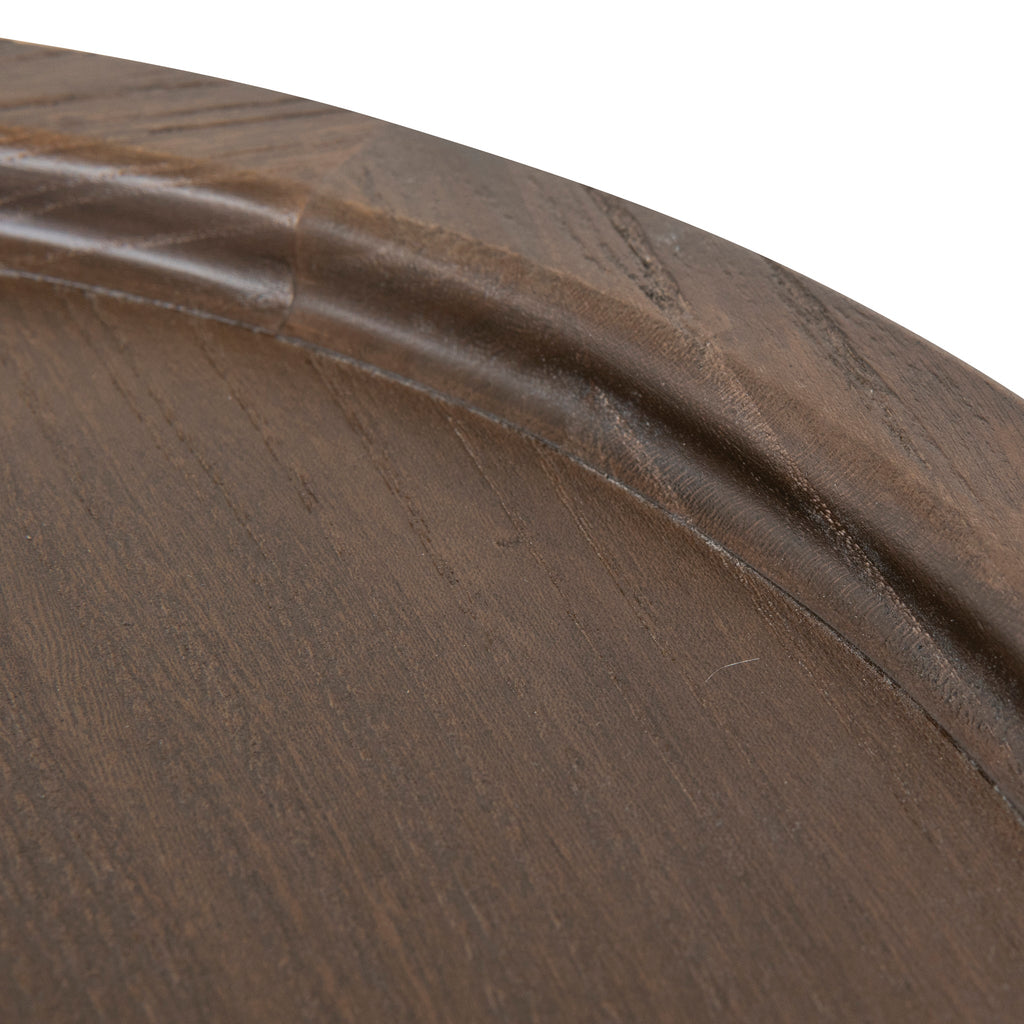 34.5cm Round Capri Side Table - Walnut