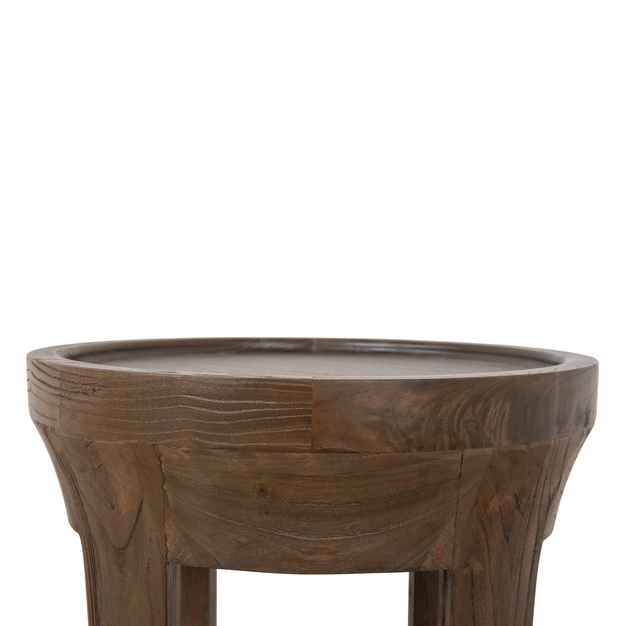 34.5cm Round Capri Side Table - Walnut