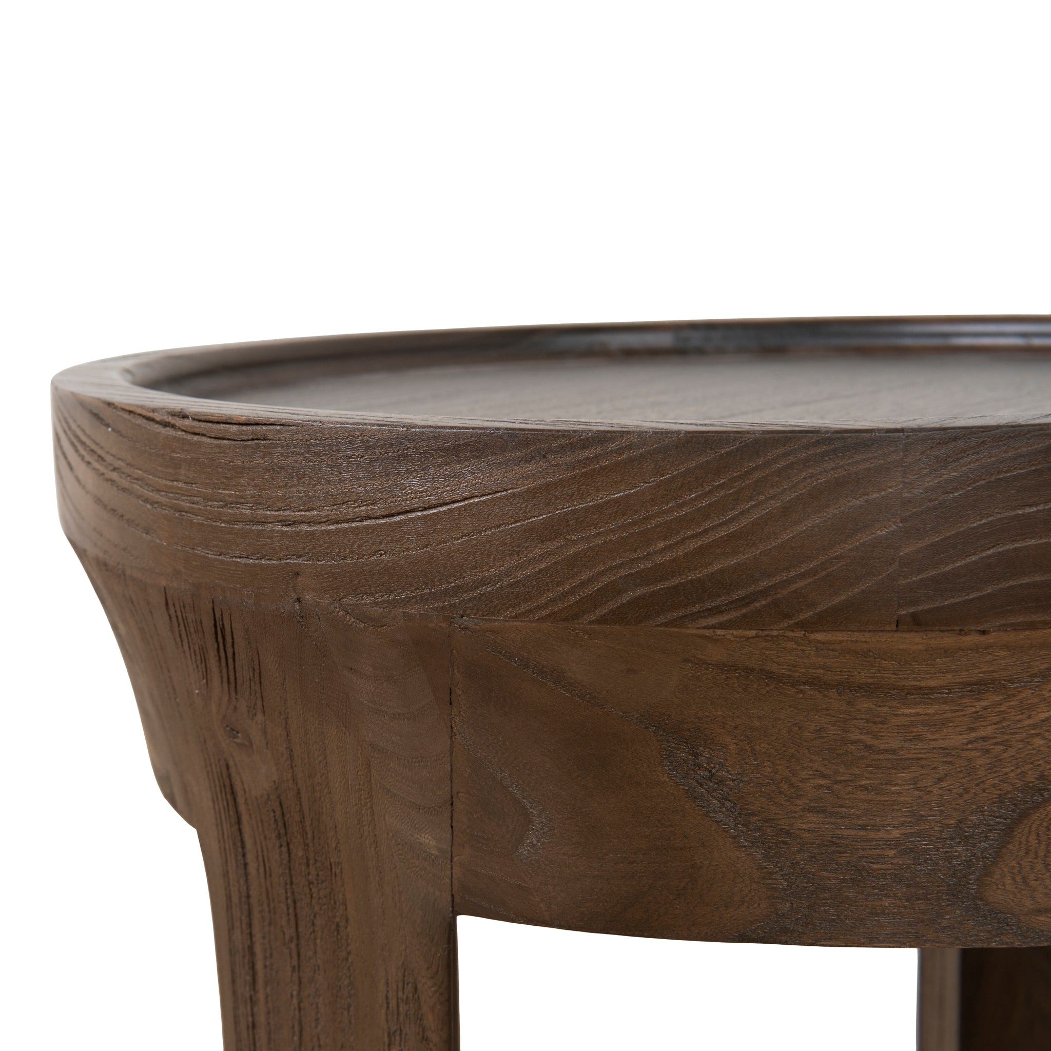 34.5cm Round Capri Side Table - Walnut