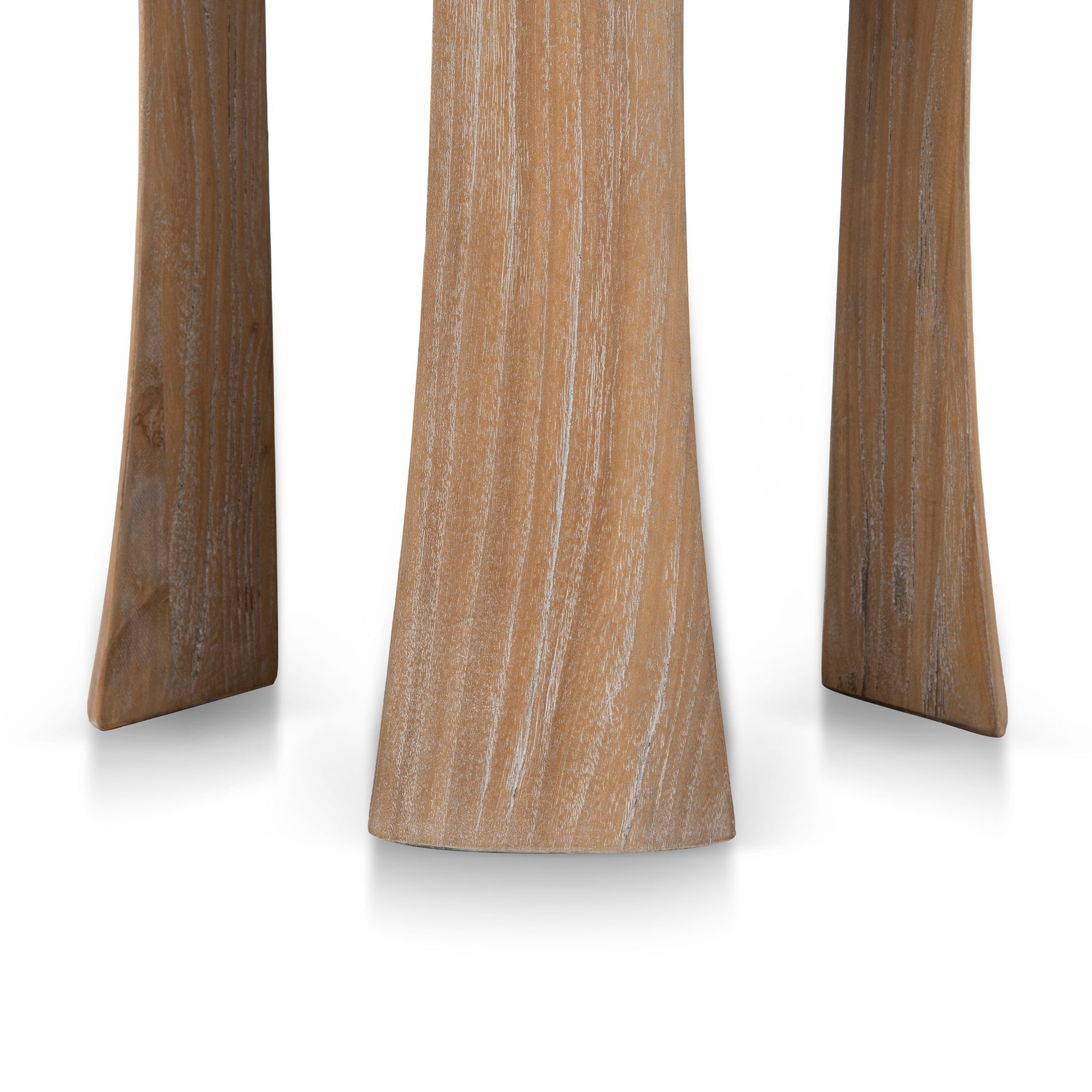 34.5cm Round Capri Side Table - Dark Natural