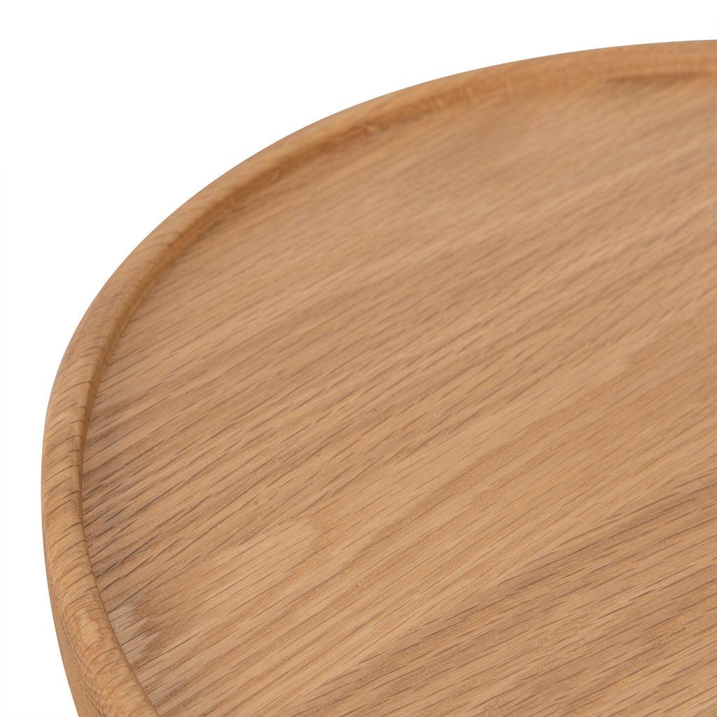 45cm Round Capri Side Table - Natural Oak