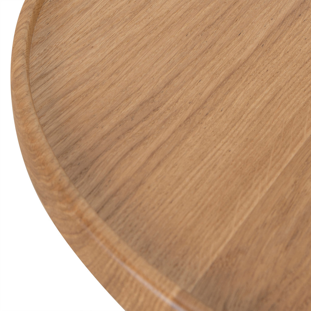 45cm Round Capri Side Table - Natural Oak