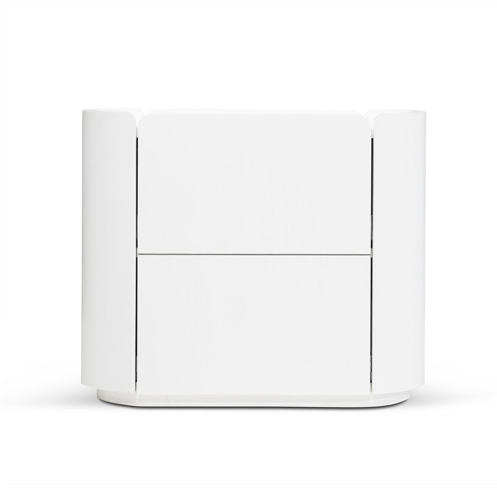 60cm Bedside Table - White Oak