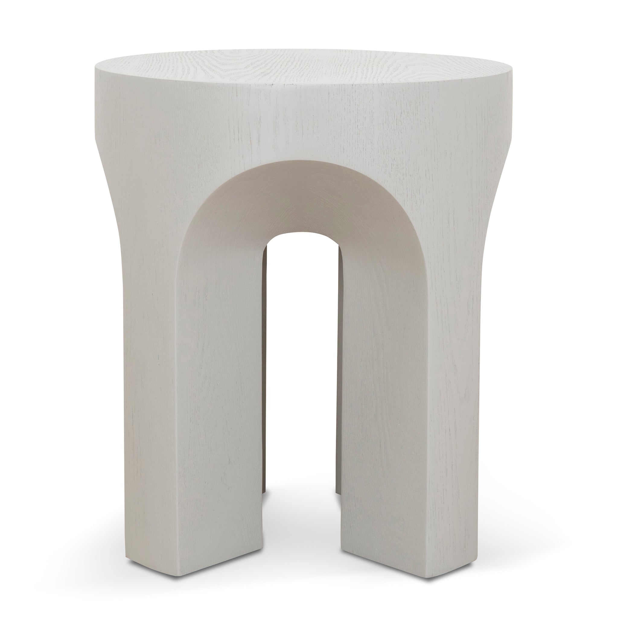 49.5cm Round Capri Side Table - Light Grey