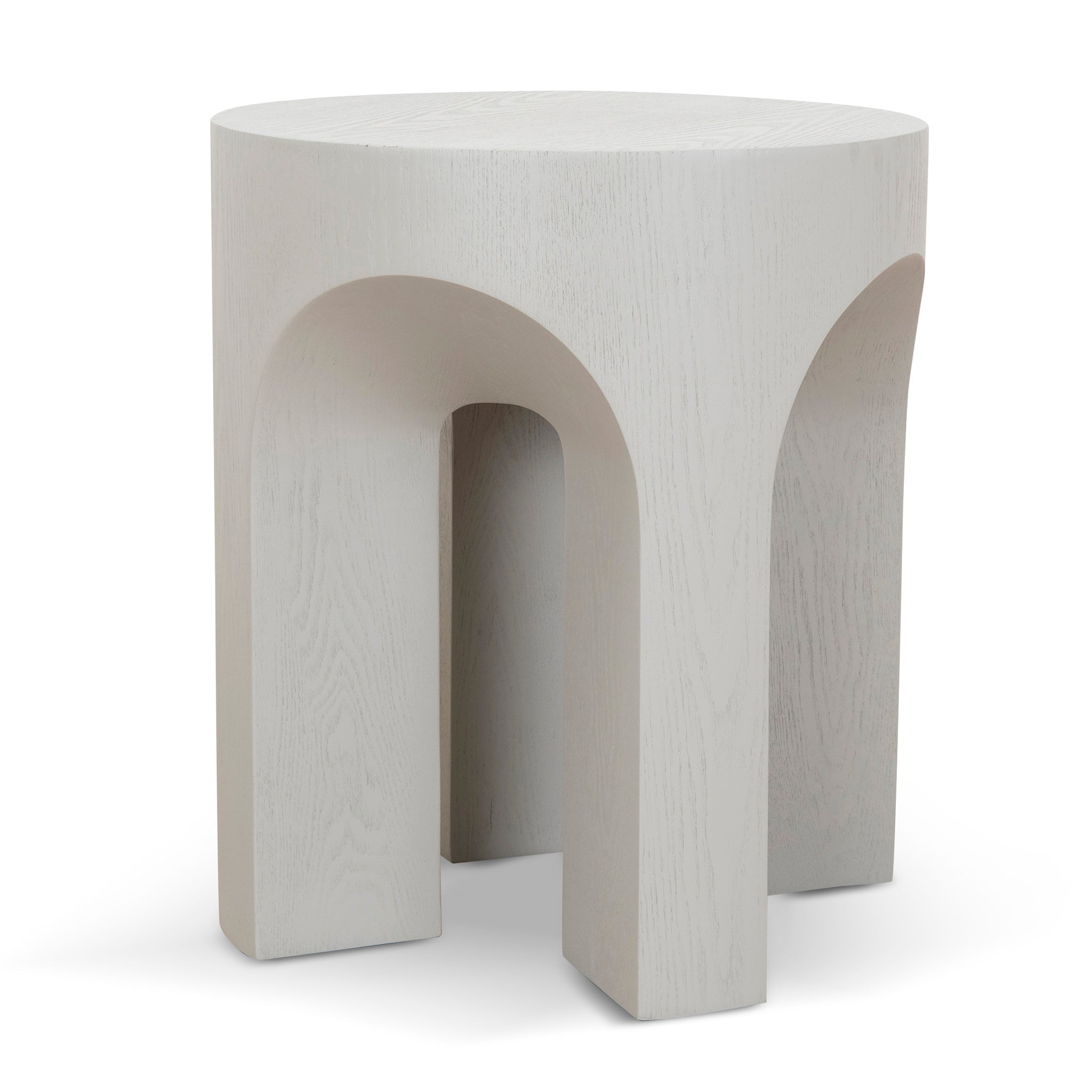 49.5cm Round Capri Side Table - Light Grey