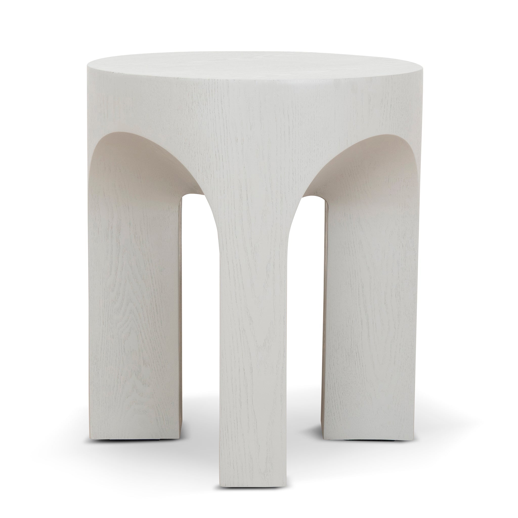 49.5cm Round Capri Side Table - Light Grey