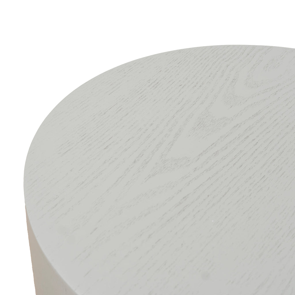 49.5cm Round Capri Side Table - Light Grey