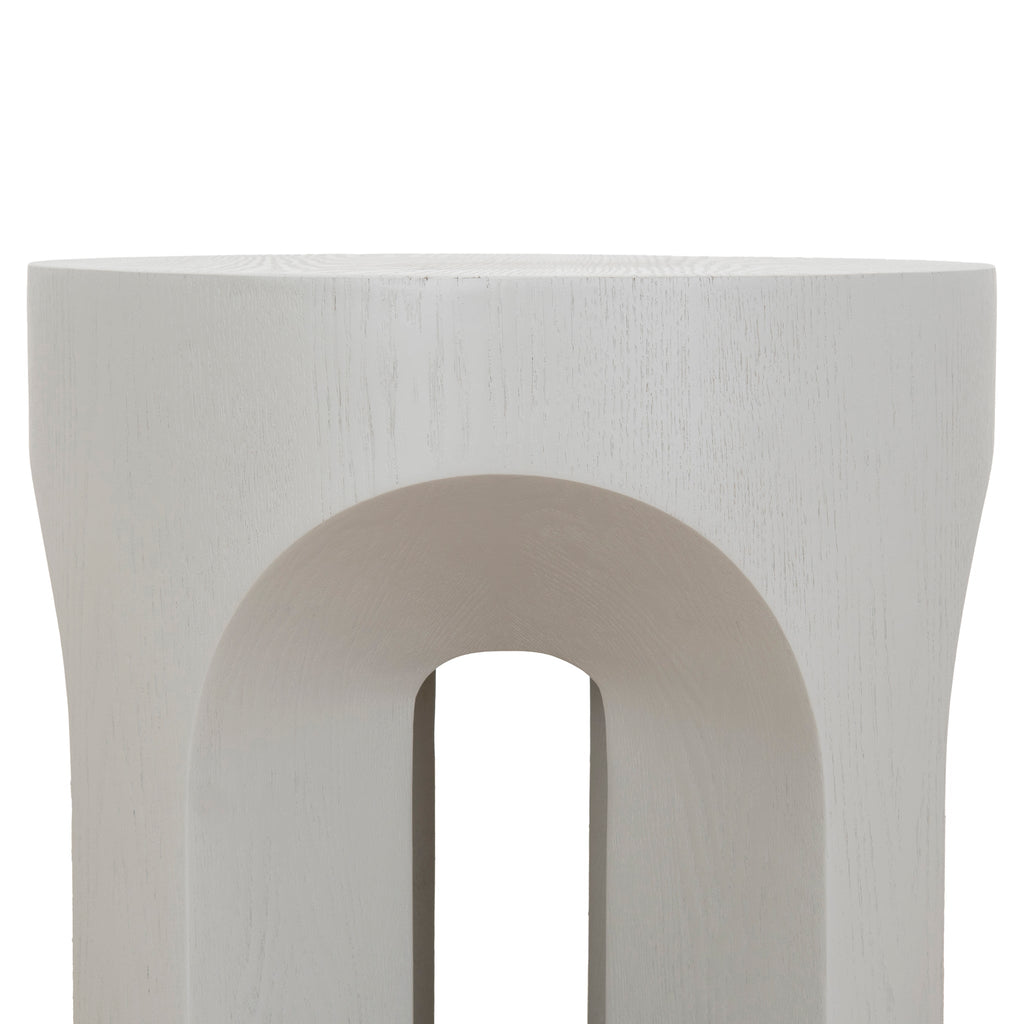 49.5cm Round Capri Side Table - Light Grey