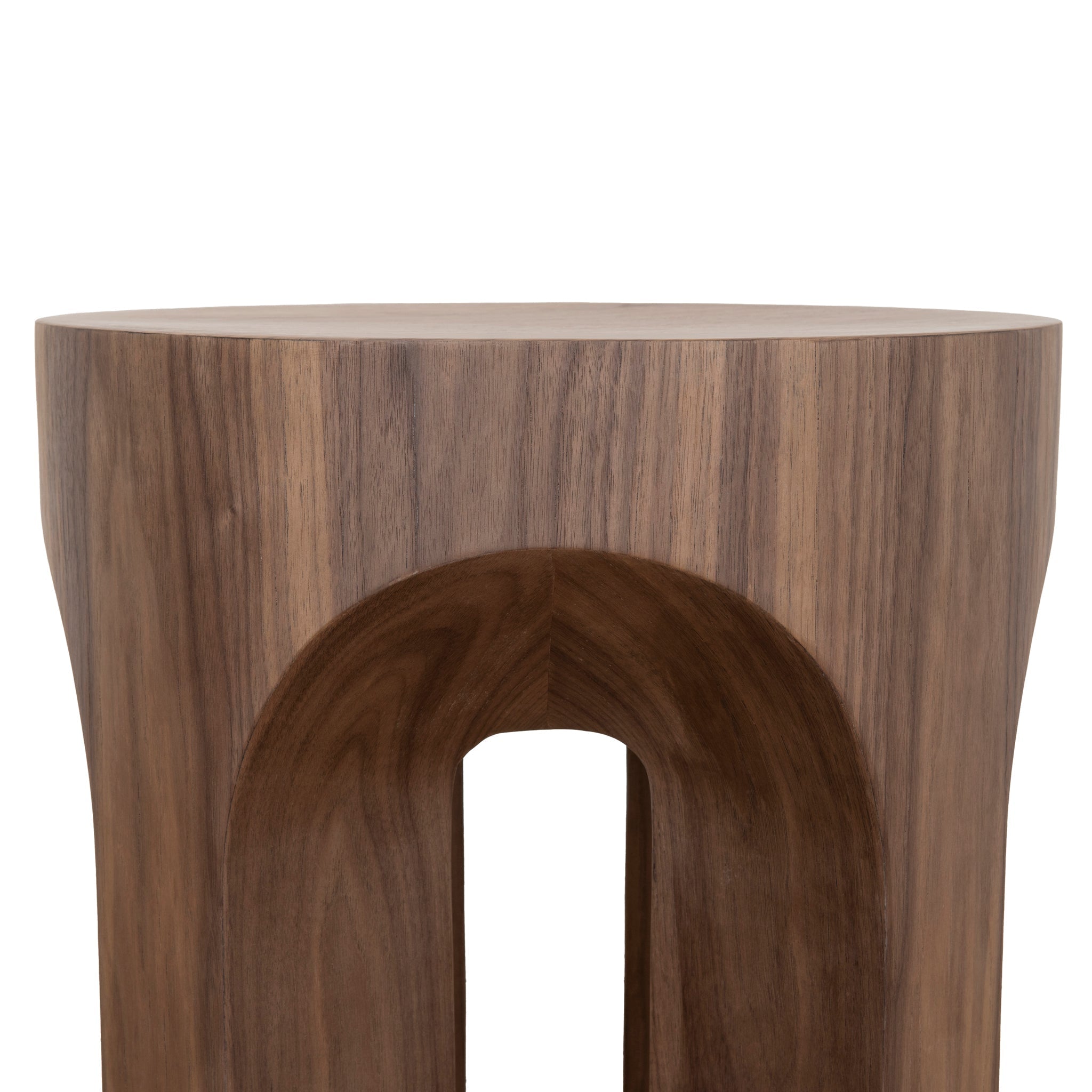 49.5cm Round Capri Side Table - Walnut