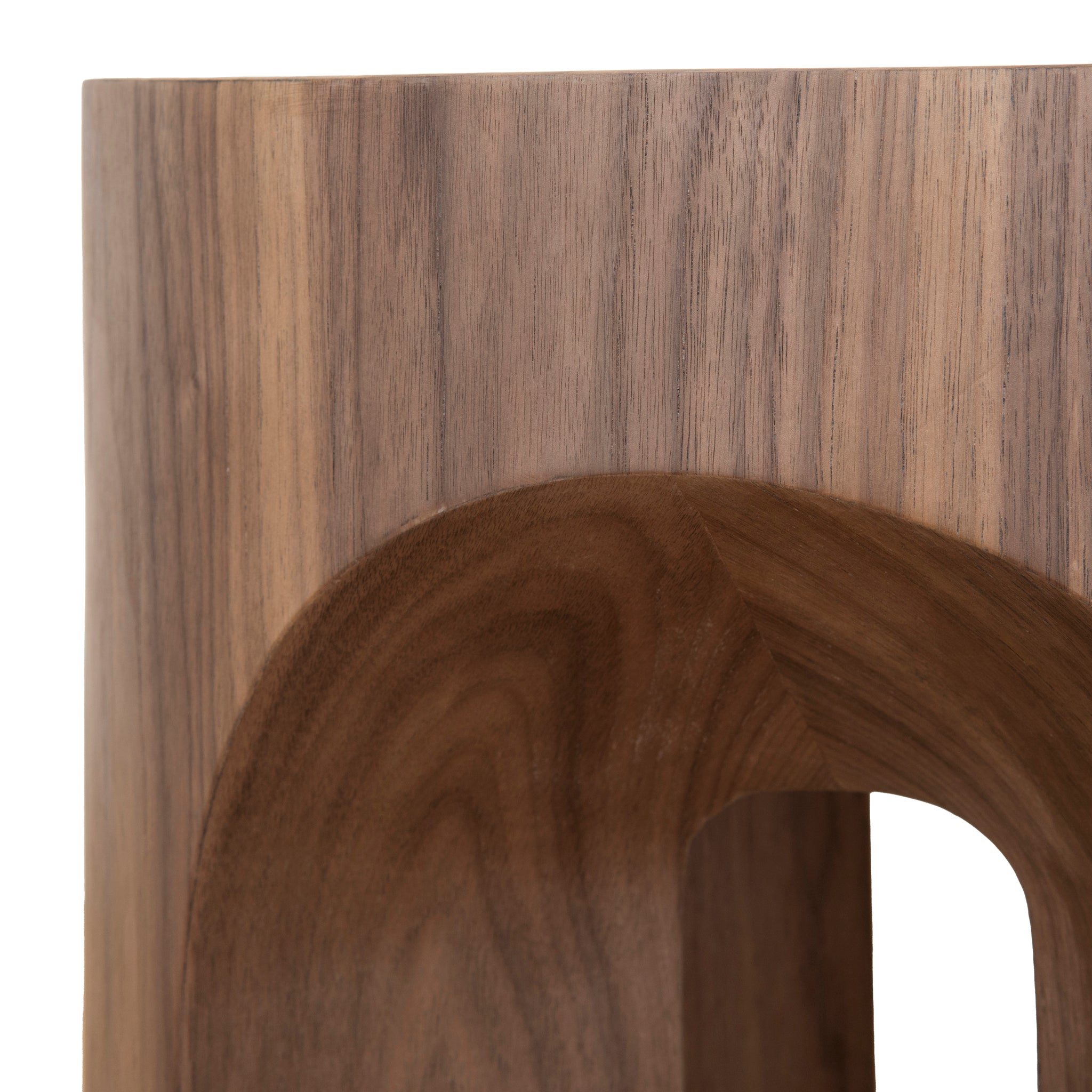 49.5cm Round Capri Side Table - Walnut