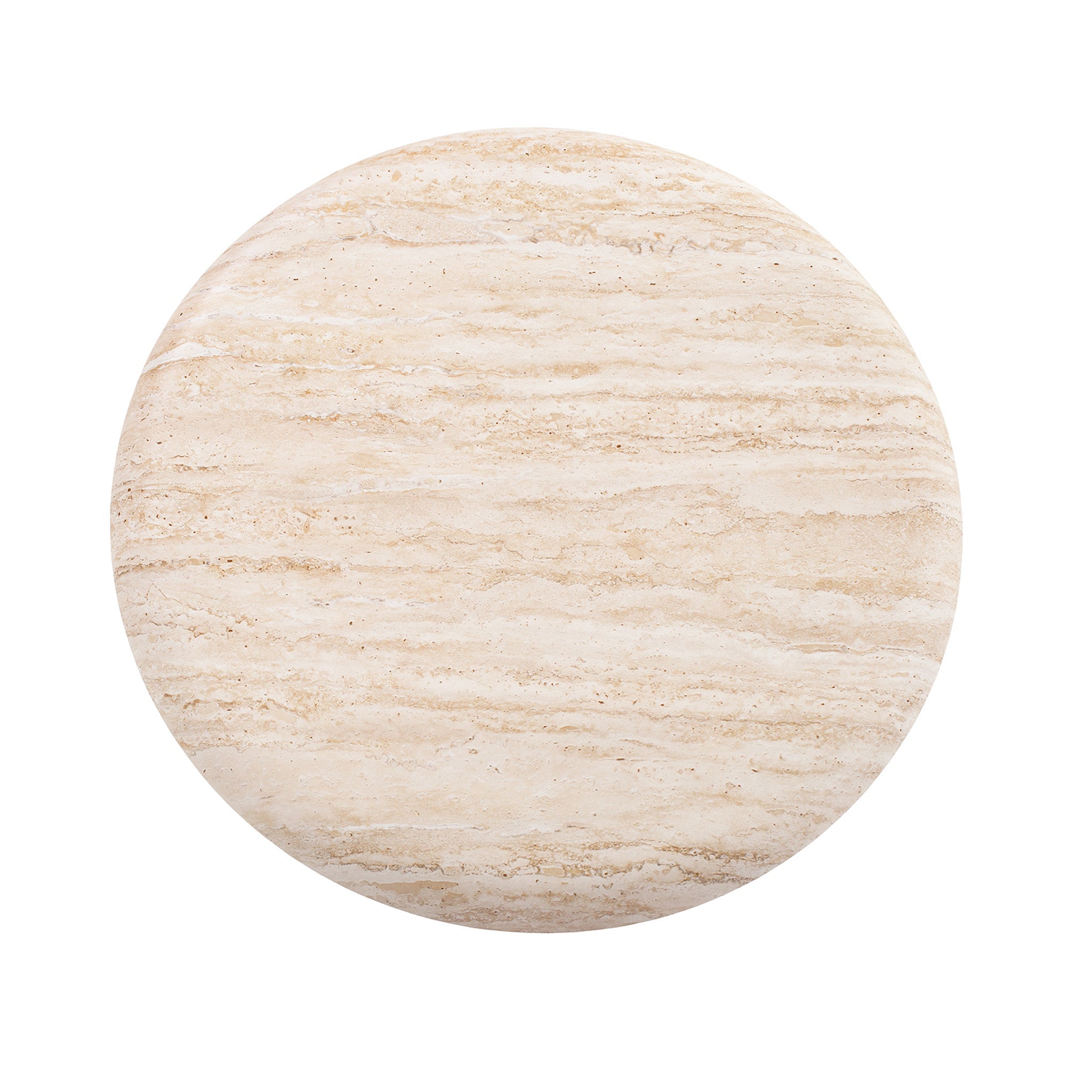 Walnut Capri Side Table - Stone Look Beige